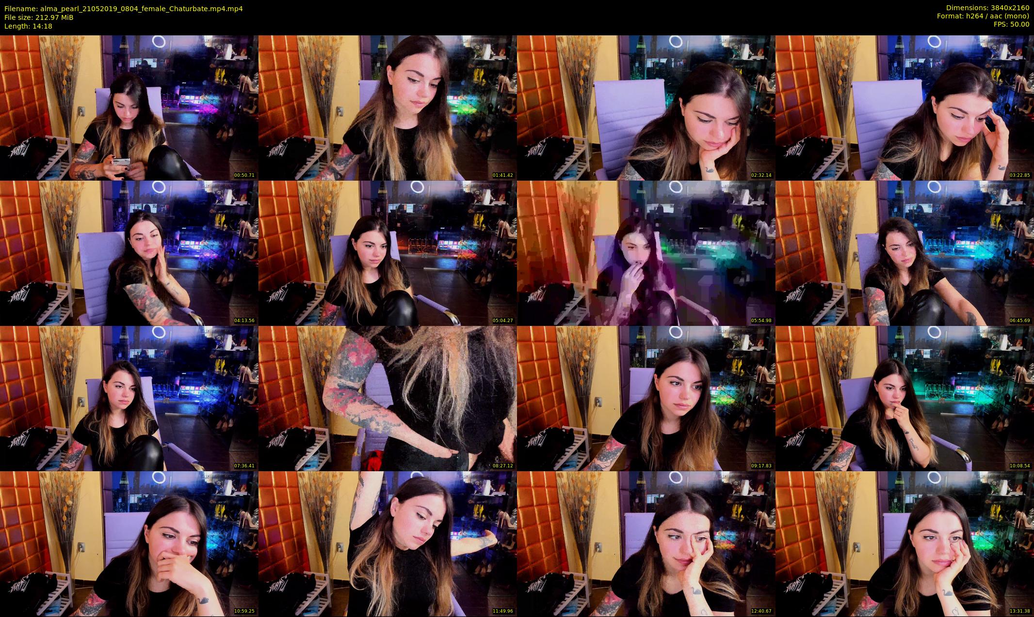 alma_pearl — 15 minute Chaturbate female cam show recording, 4K, May 21, 2019