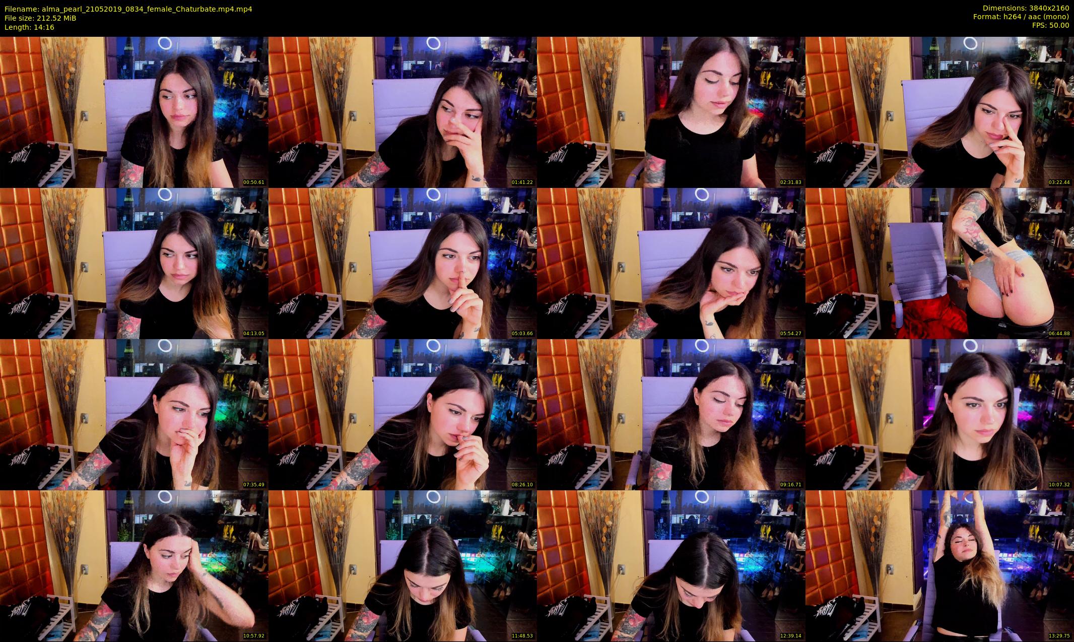 alma_pearl — 15 minute Chaturbate female cam show recording, 4K, May 21, 2019