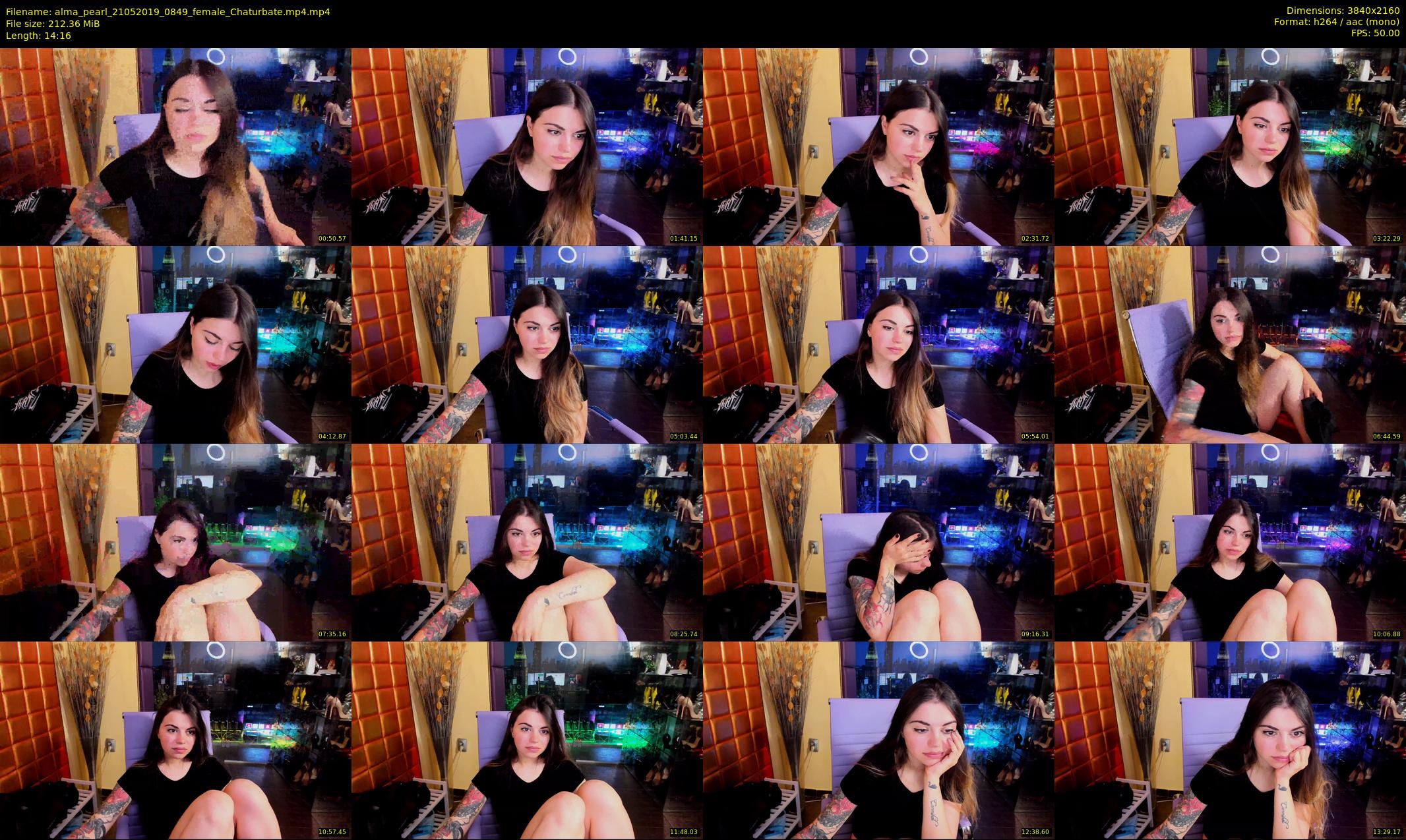 alma_pearl — 15 minute Chaturbate female cam show recording, 4K, May 21, 2019