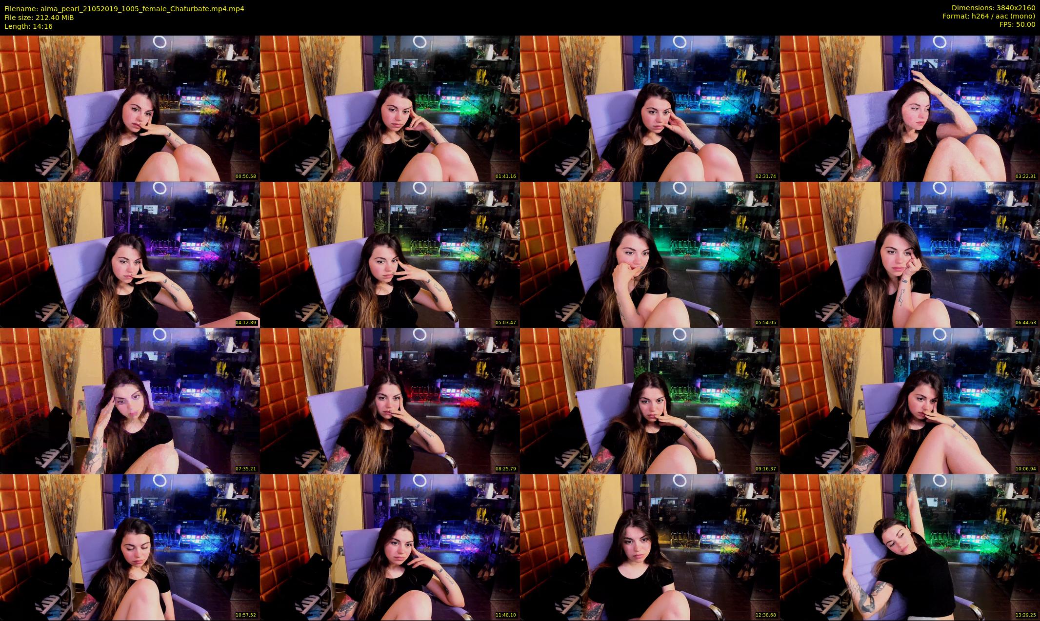 alma_pearl — 15 minute Chaturbate female cam show recording, 4K, May 21, 2019
