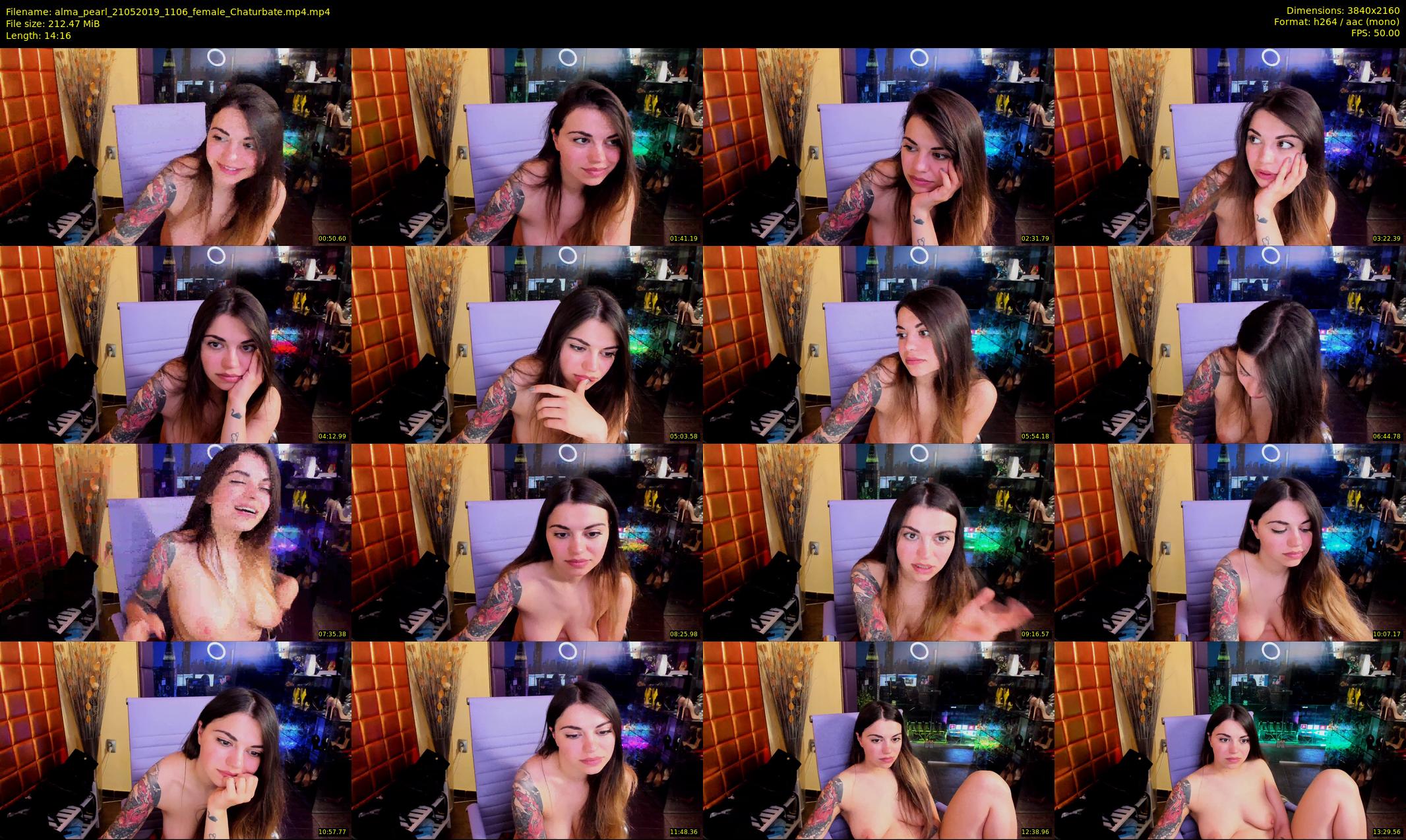 alma_pearl — 15 minute Chaturbate female cam show recording, 4K, May 21, 2019