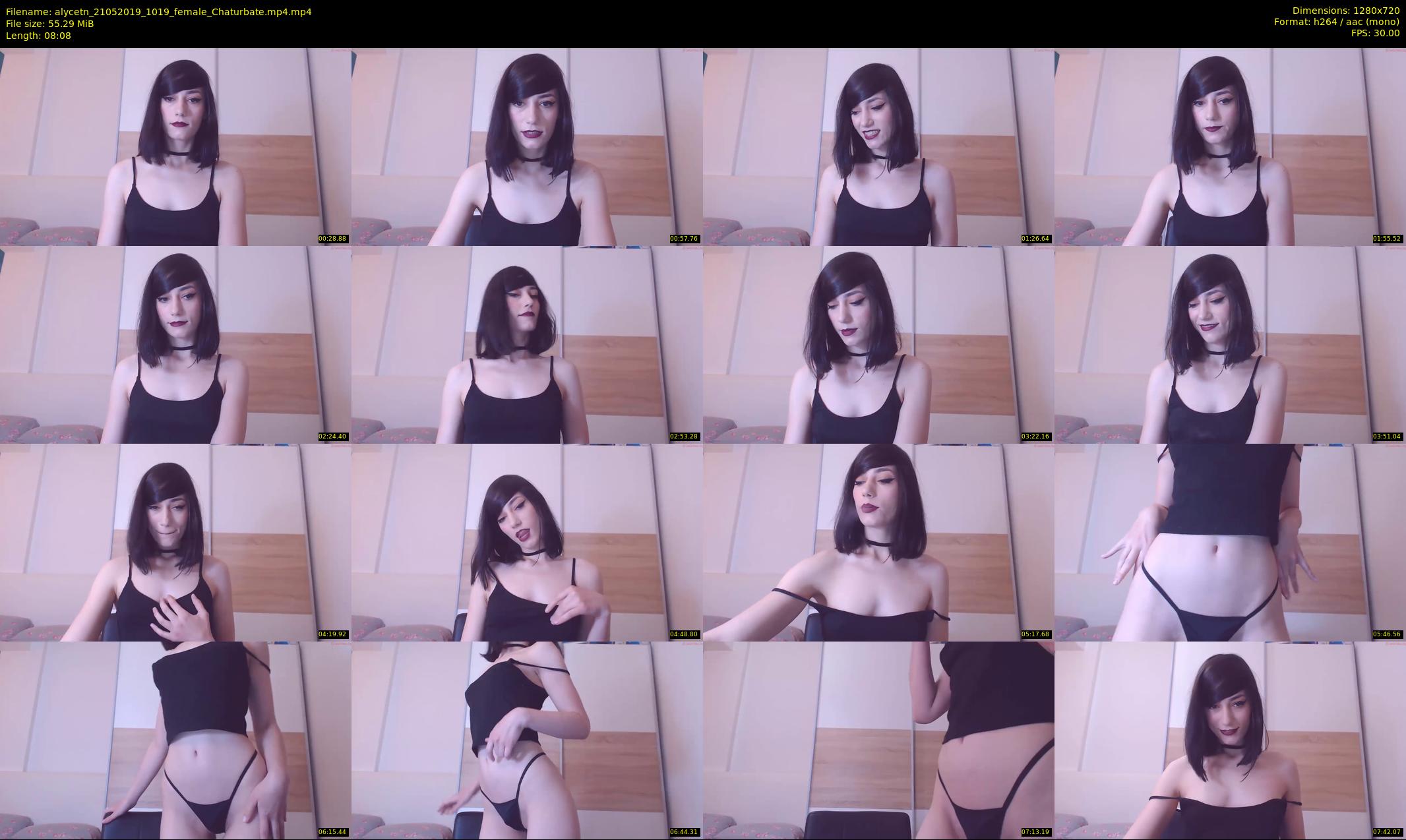 alycetn — 9 minute Chaturbate female cam show recording, 720p, May 21, 2019