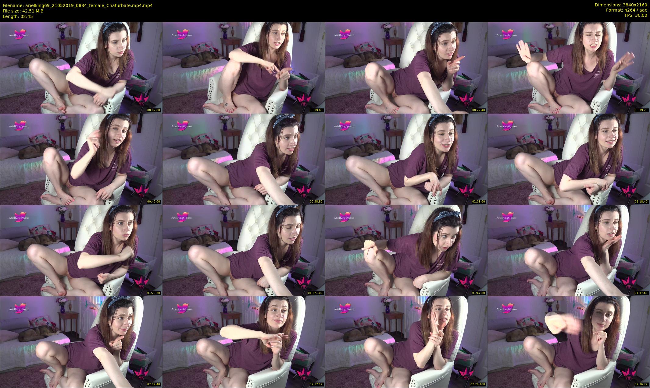 arielking69 — 3 minute Chaturbate female cam show recording, 4K, May 21, 2019