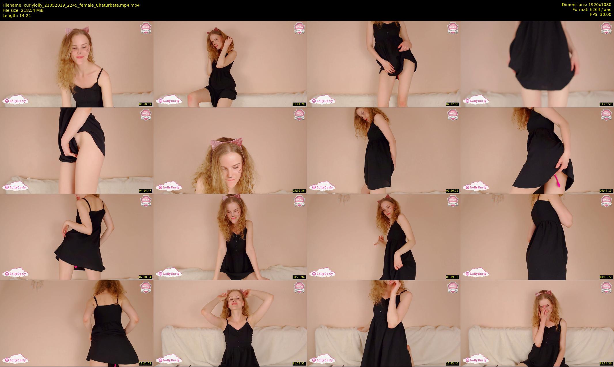 curlylolly — 15 minute Chaturbate female cam show recording, 1080p, May 21, 2019