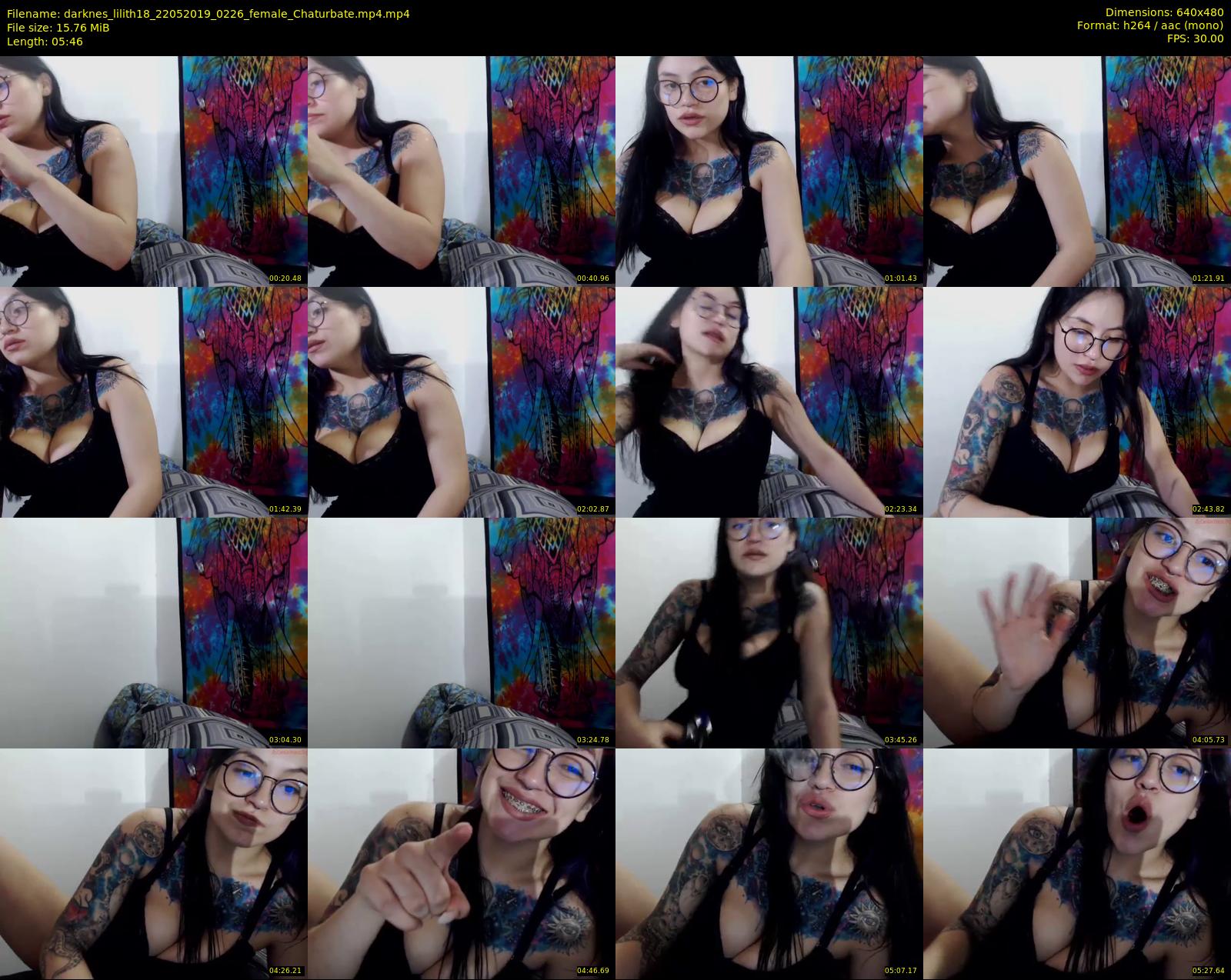 darknes_lilith18 — 6 minute Chaturbate female cam show recording, 480p, May 22, 2019