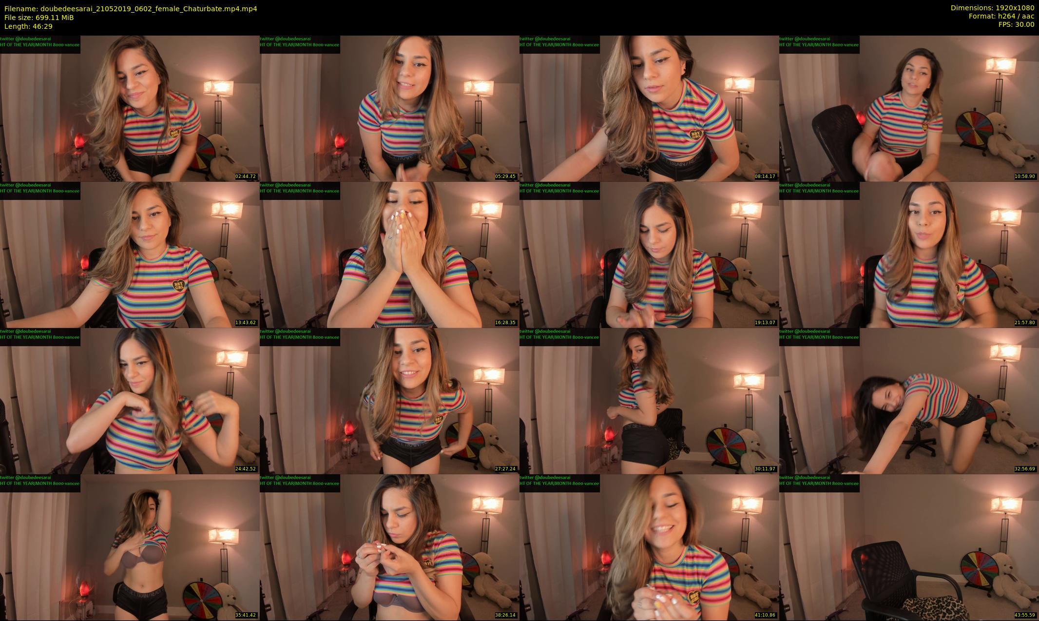 doubedeesarai — 47 minute Chaturbate female cam show recording, 1080p, May 21, 2019