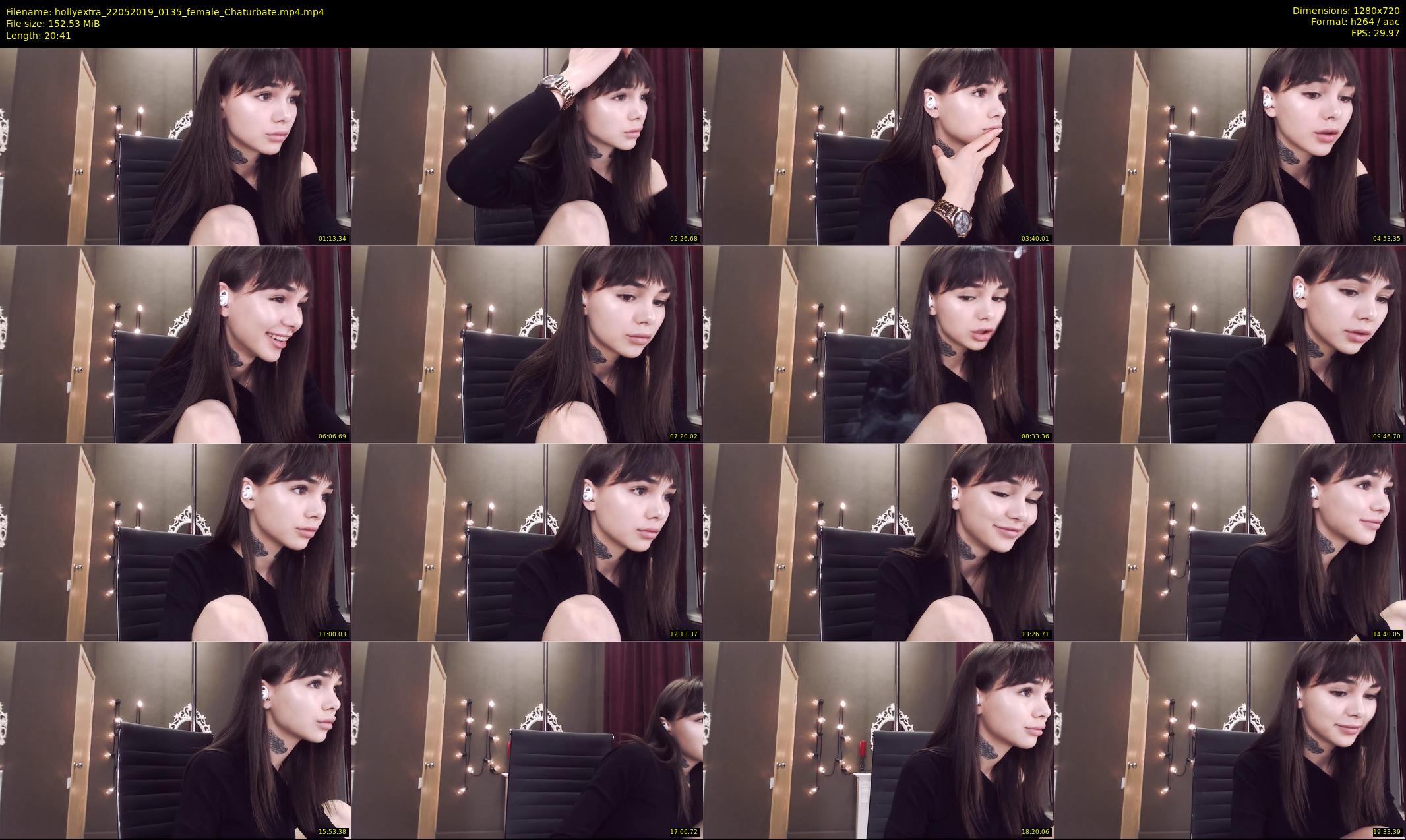 hollyextra — 21 minute Chaturbate female cam show recording, 720p, May 22, 2019