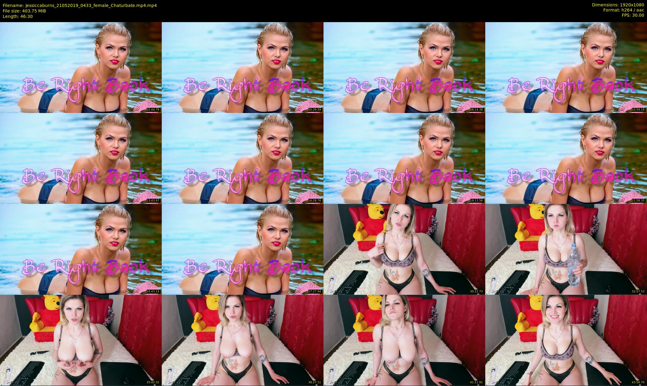 jessiccaburns — 47 minute Chaturbate female cam show recording, 1080p, May 21, 2019