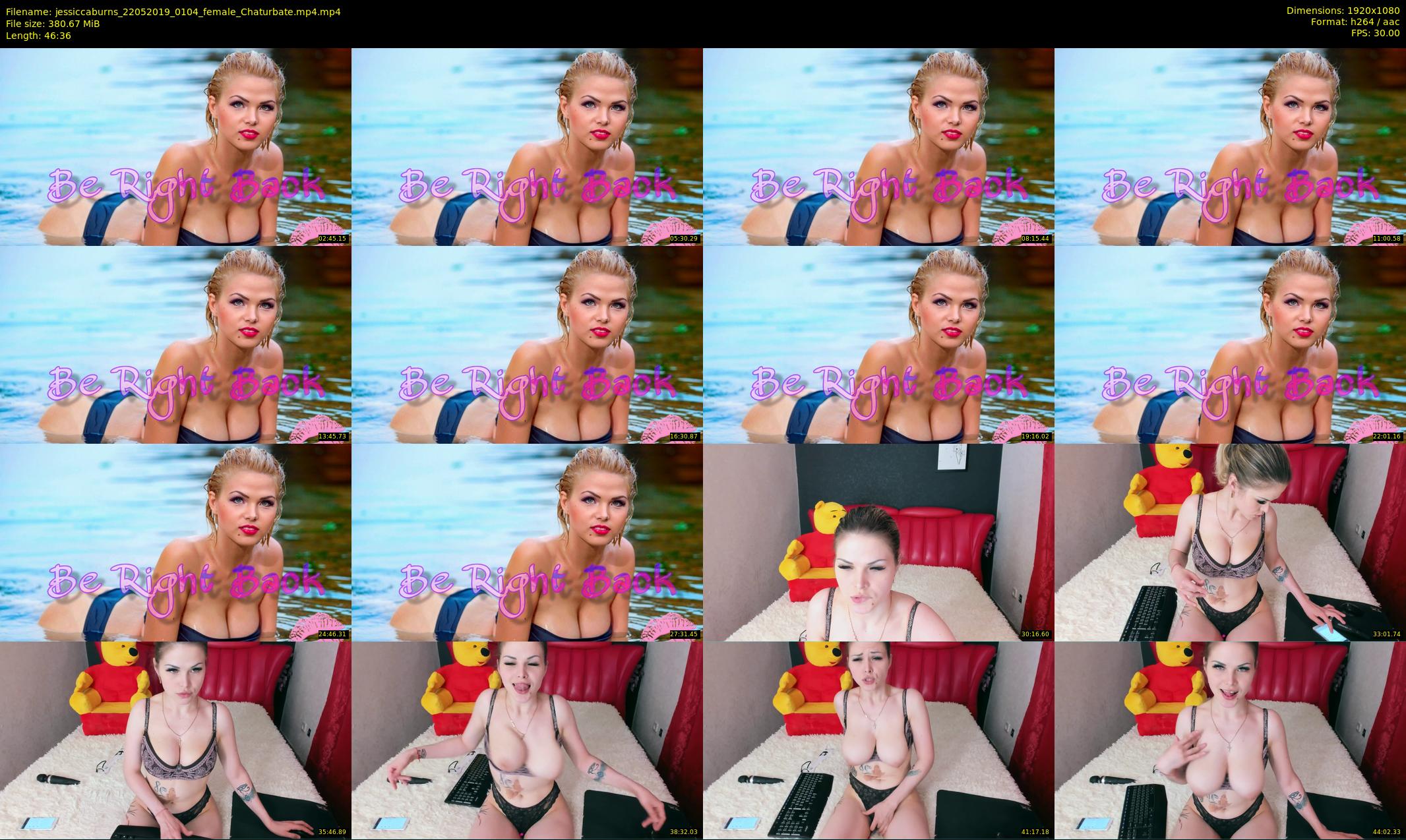 jessiccaburns — 47 minute Chaturbate female cam show recording, 1080p, May 22, 2019