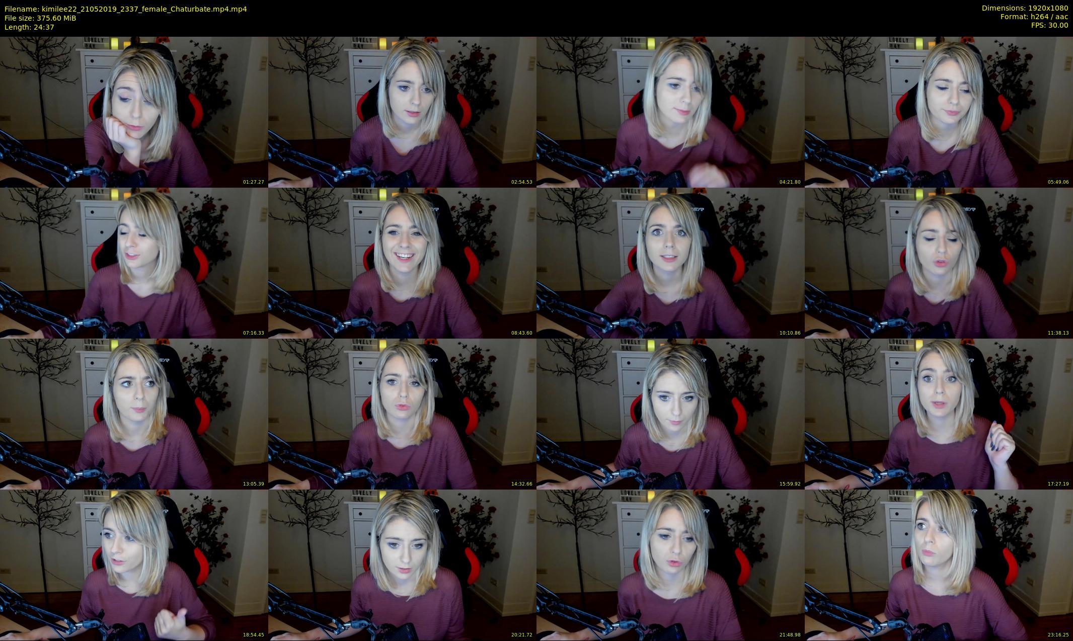 kimilee22 — 25 minute Chaturbate female cam show recording, 1080p, May 21, 2019