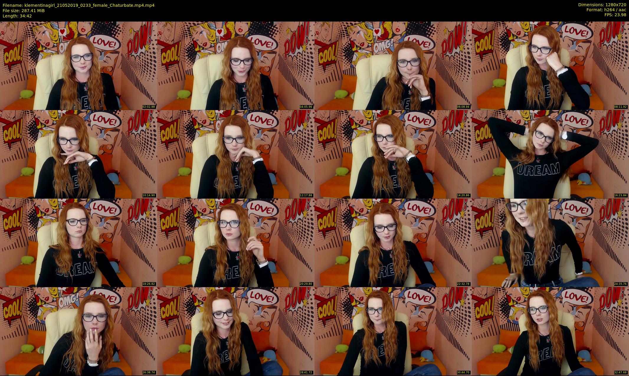 klementinagirl — 35 minute Chaturbate female cam show recording, 720p, May 21, 2019