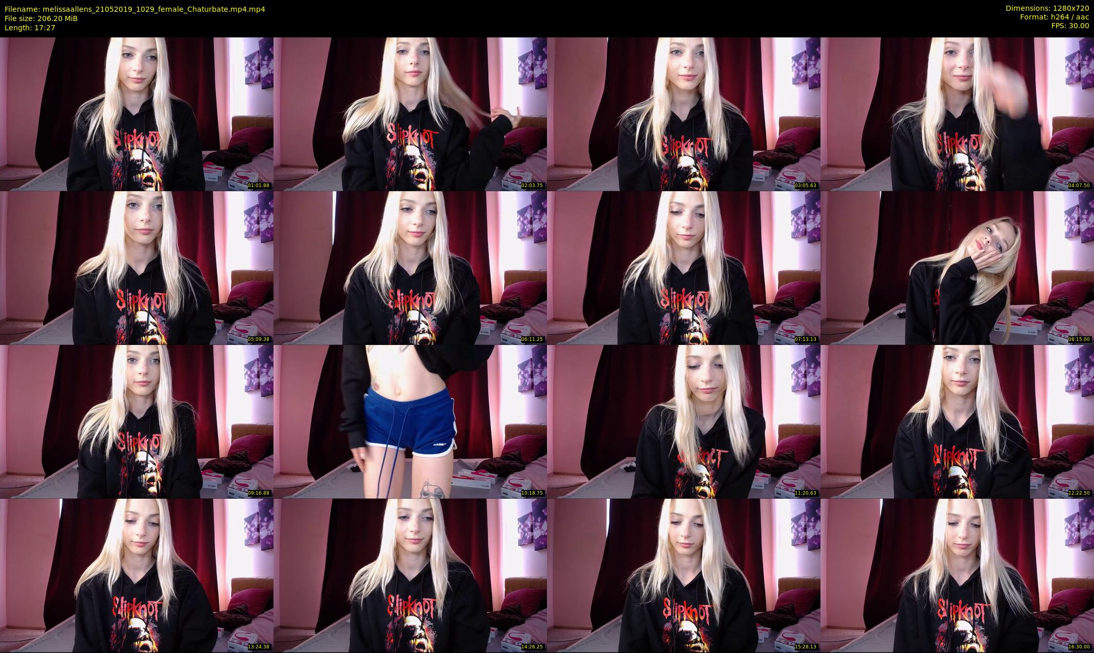 melissaallens — 18 minute Chaturbate female cam show recording, 720p, May 21, 2019