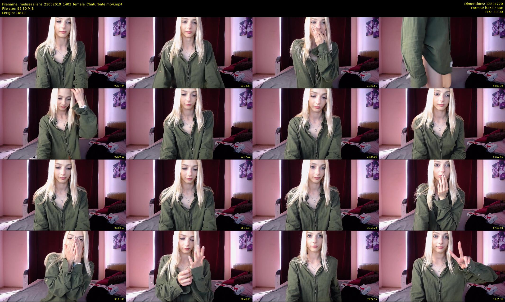 melissaallens — 11 minute Chaturbate female cam show recording, 720p, May 21, 2019