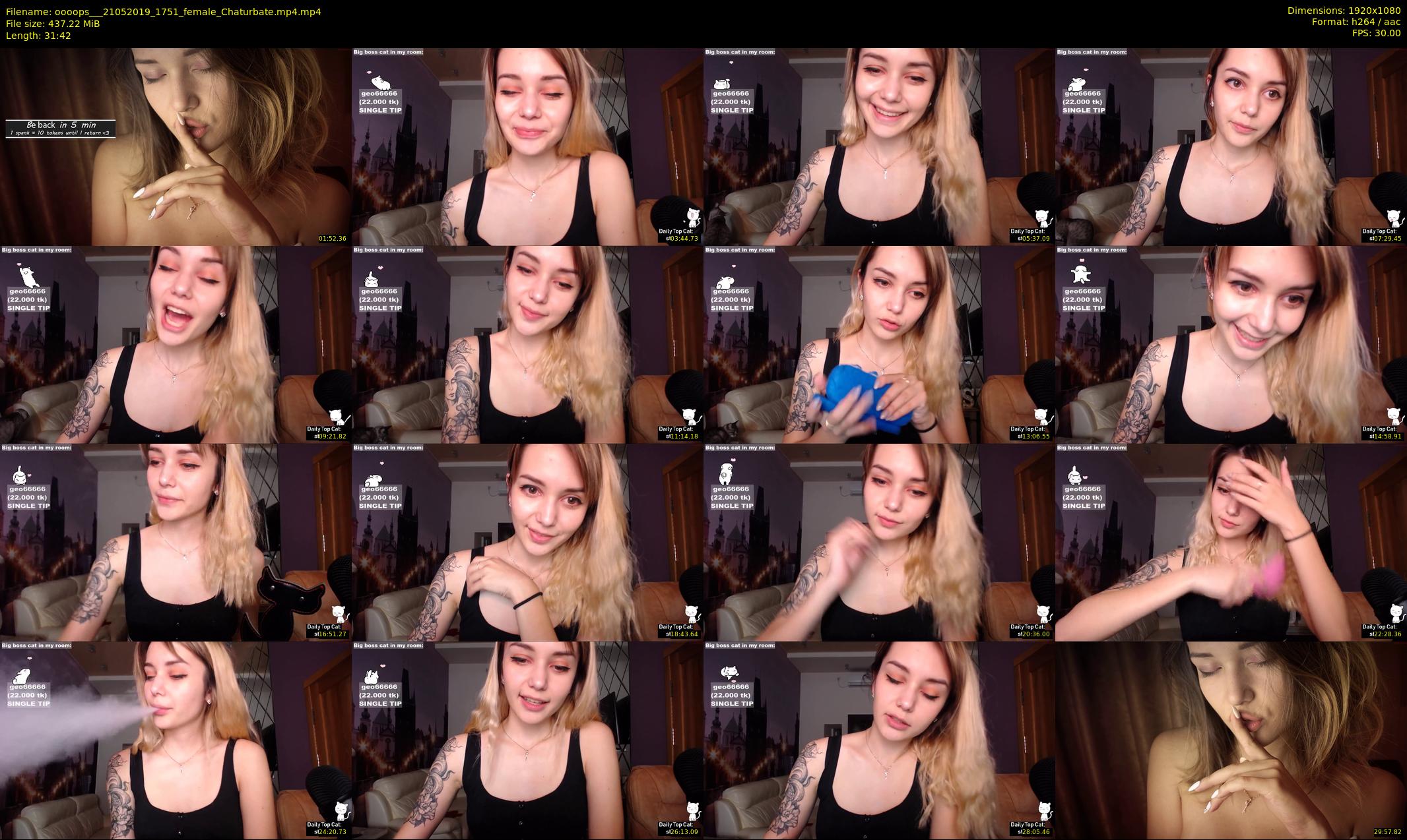 oooops__ — 32 minute Chaturbate female cam show recording, 1080p, May 21, 2019