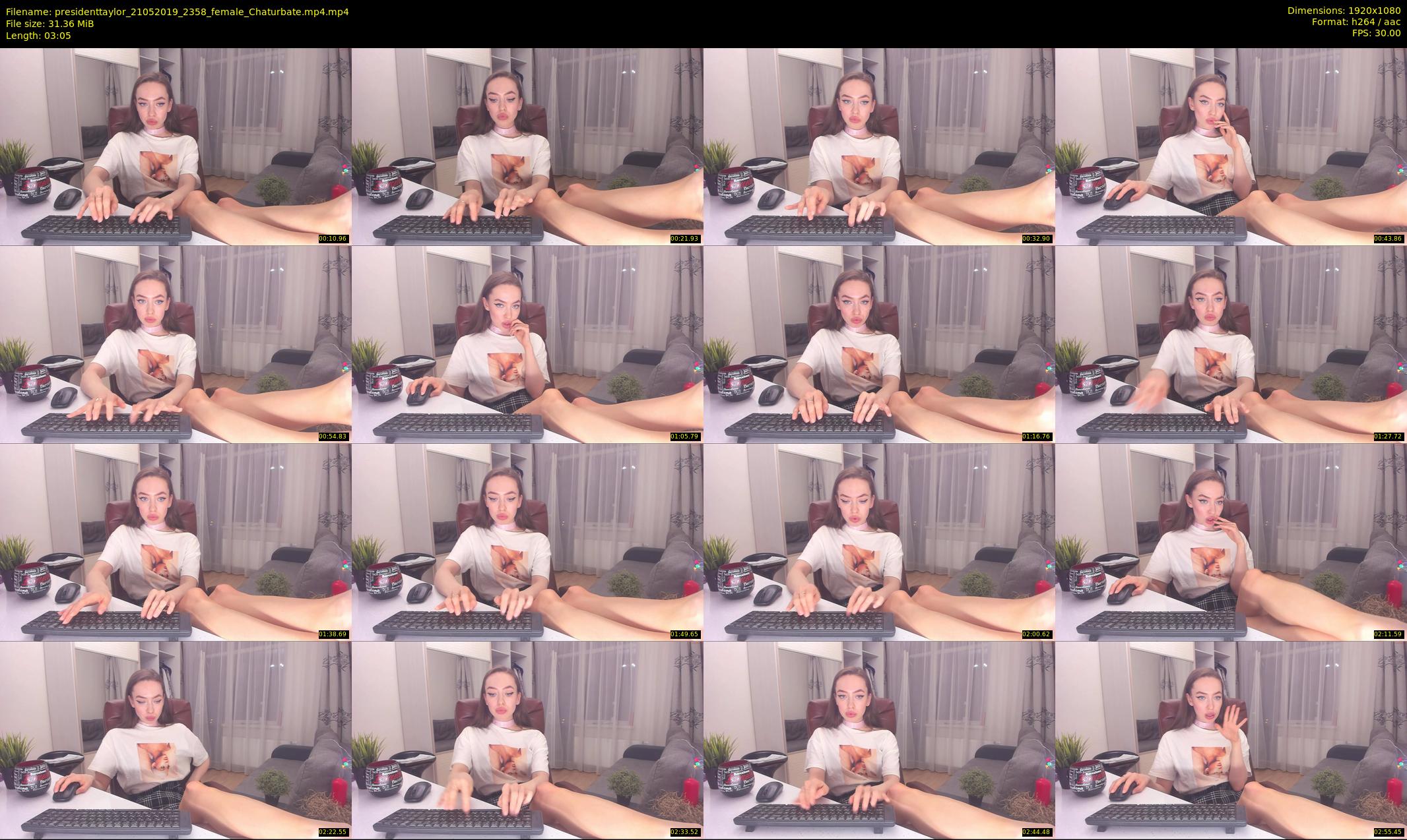 presidenttaylor — 4 minute Chaturbate female cam show recording, 1080p, May 21, 2019