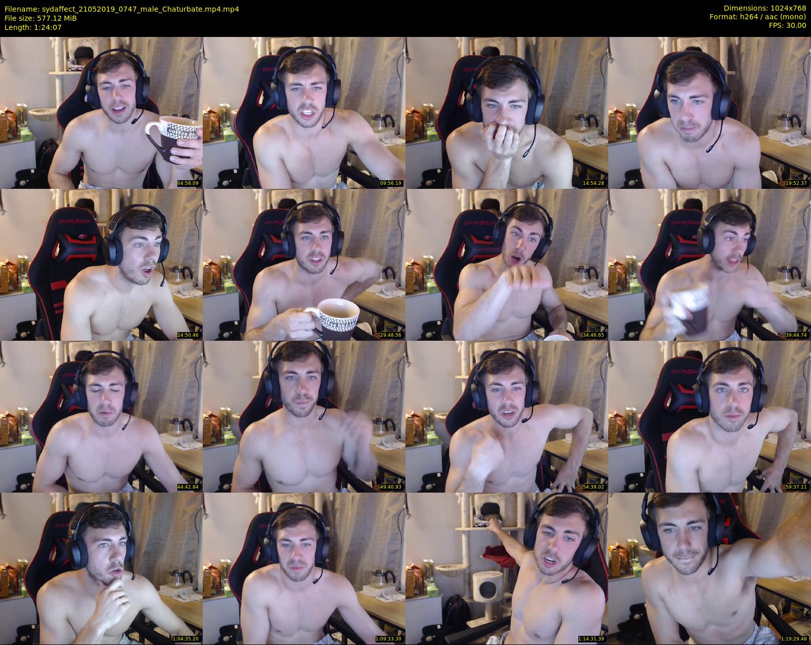 sydaffect — 85 minute Chaturbate male cam show recording, 720p, May 21, 2019