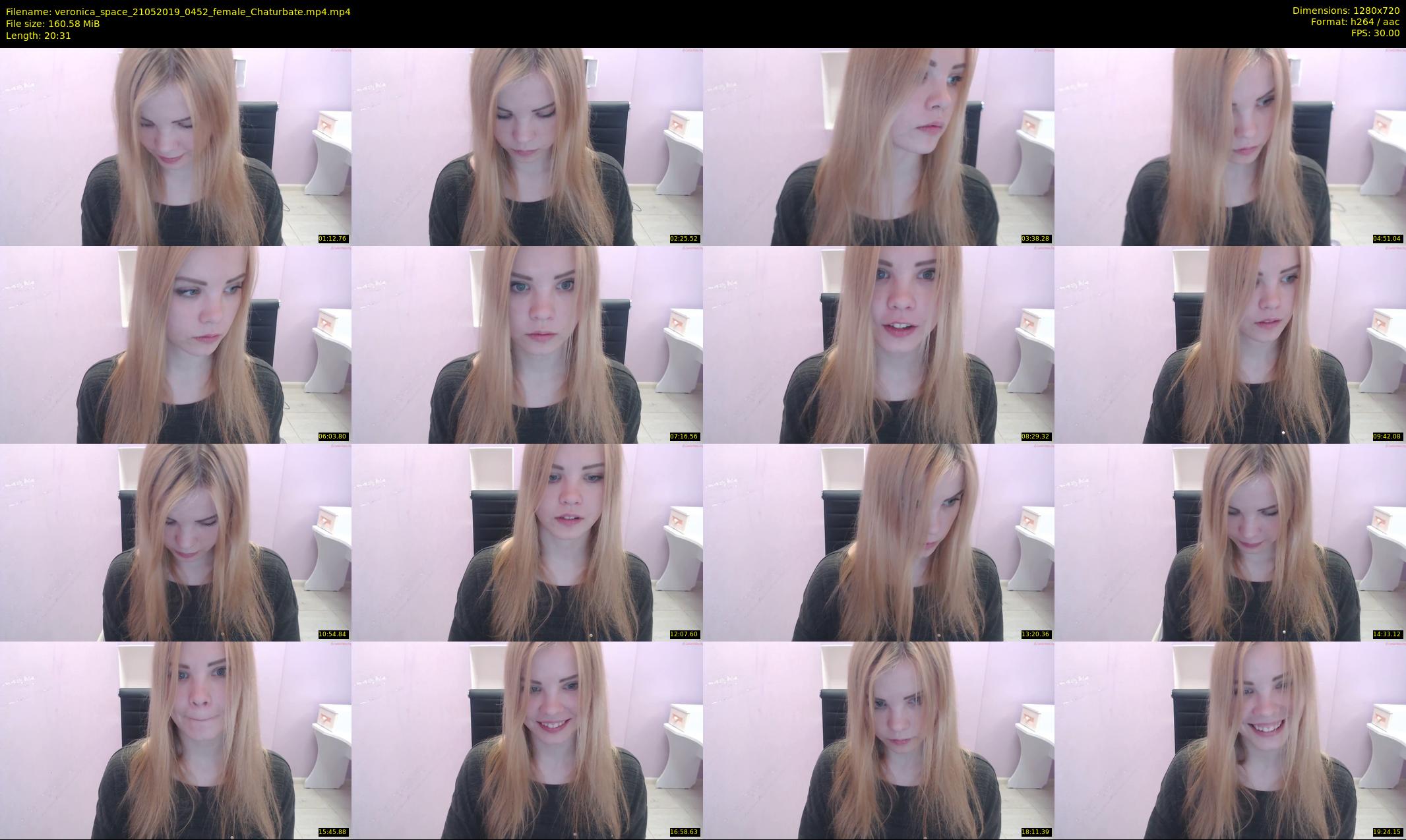 veronica_space — 21 minute Chaturbate female cam show recording, 720p, May 21, 2019