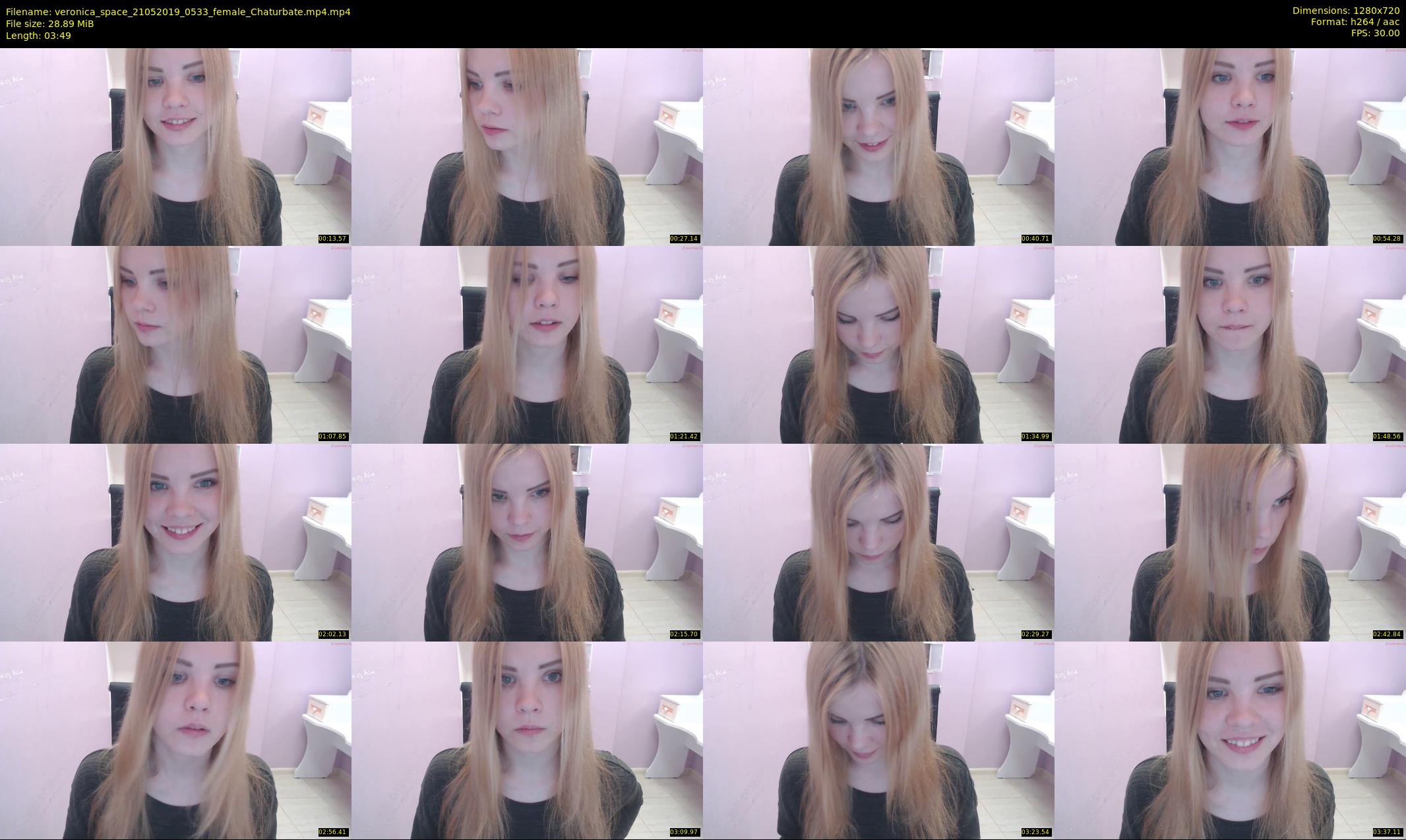 veronica_space — 4 minute Chaturbate female cam show recording, 720p, May 21, 2019