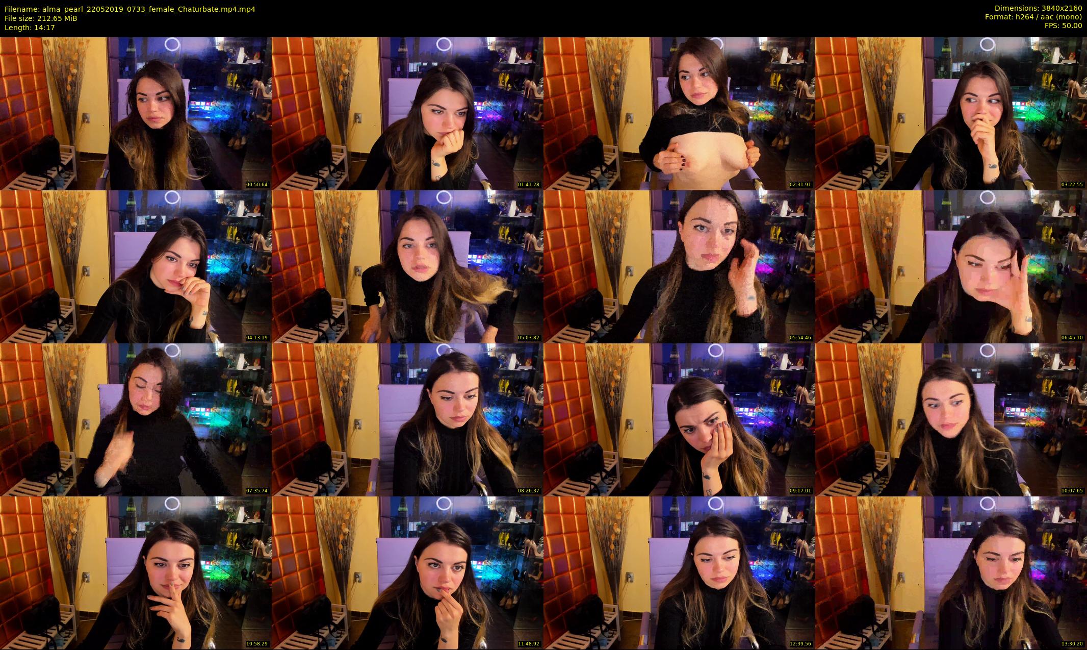 alma_pearl — 15 minute Chaturbate female cam show recording, 4K, May 22, 2019