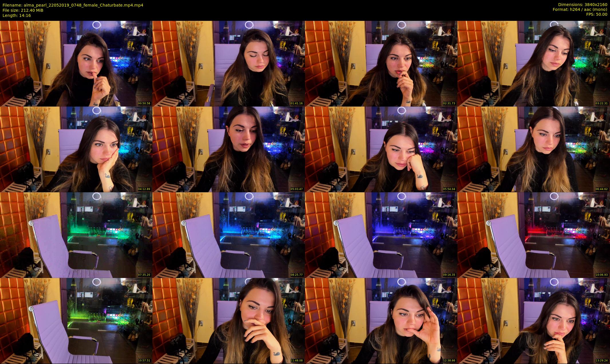 alma_pearl — 15 minute Chaturbate female cam show recording, 4K, May 22, 2019