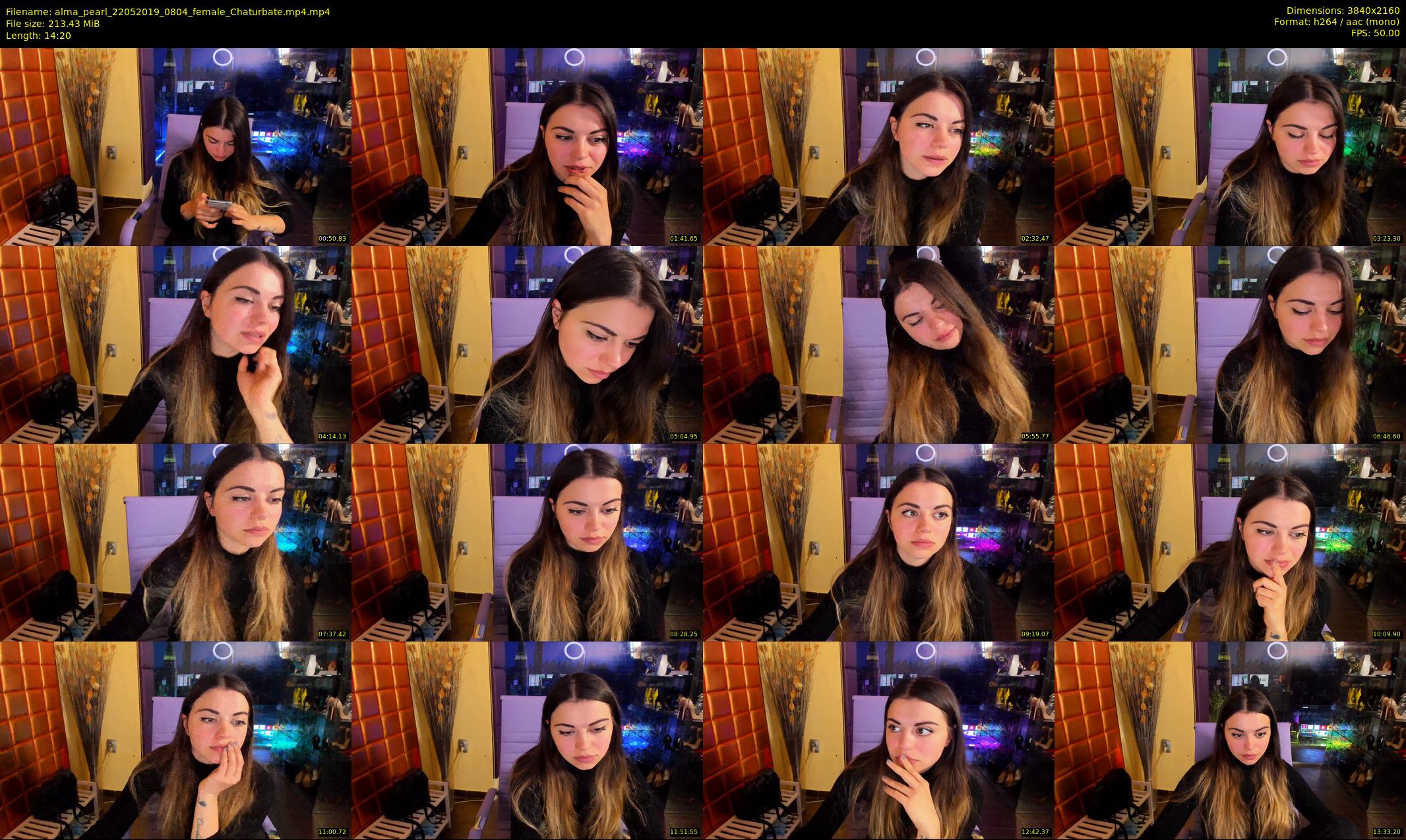 alma_pearl — 15 minute Chaturbate female cam show recording, 4K, May 22, 2019