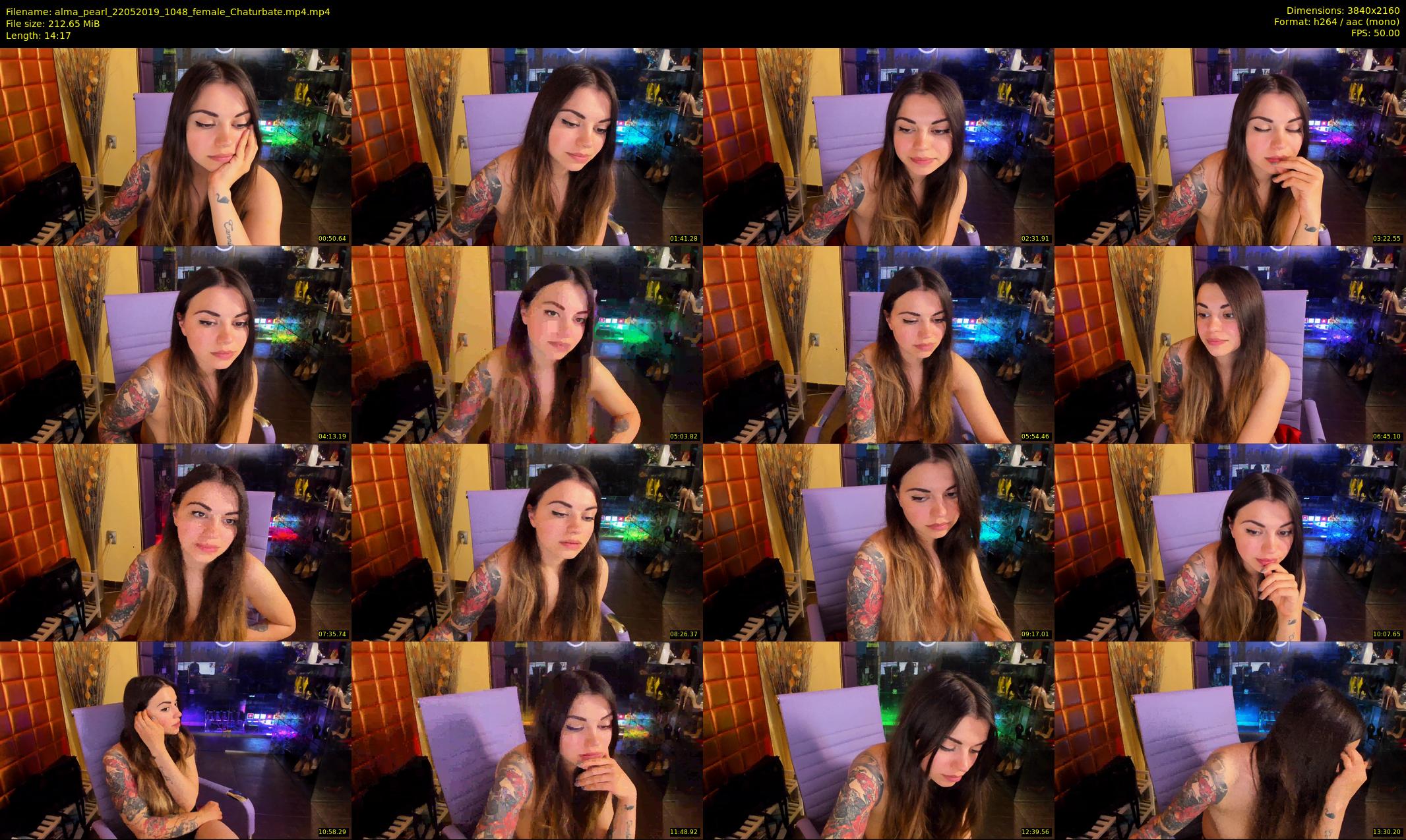 alma_pearl — 15 minute Chaturbate female cam show recording, 4K, May 22, 2019