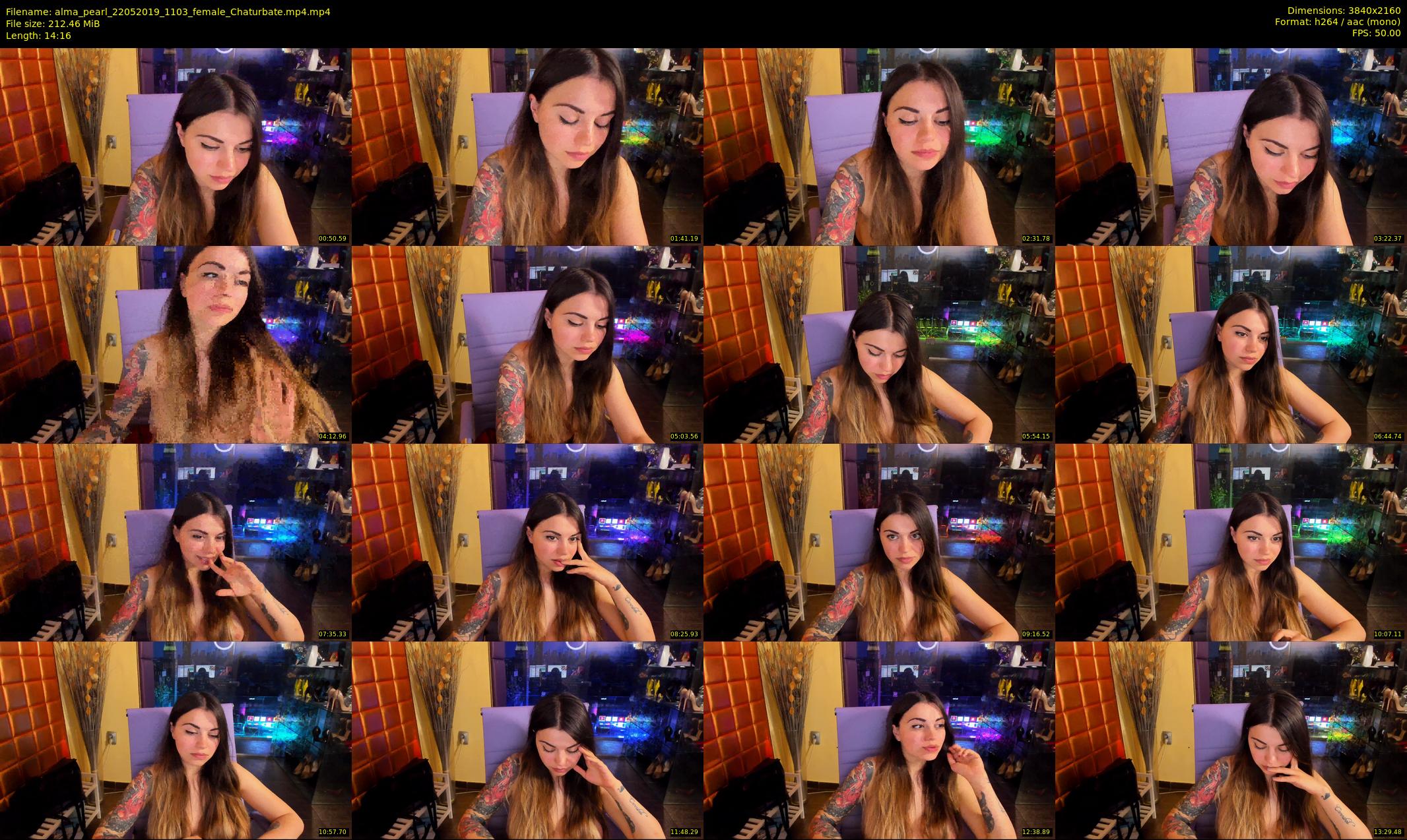 alma_pearl — 15 minute Chaturbate female cam show recording, 4K, May 22, 2019