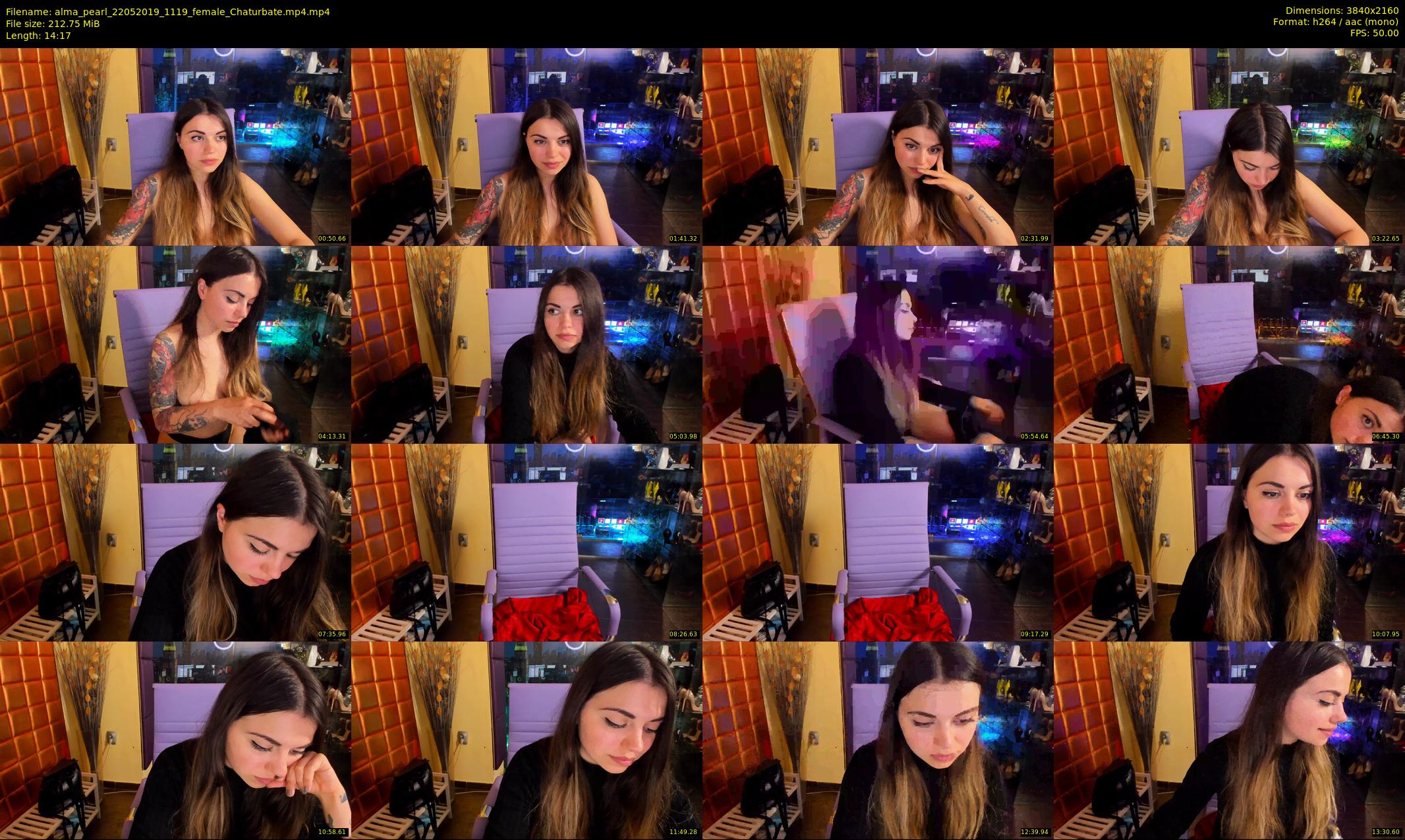 alma_pearl — 15 minute Chaturbate female cam show recording, 4K, May 22, 2019