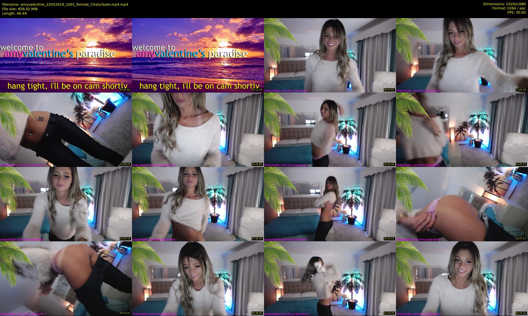 amyvalentine — 47 minute Chaturbate female cam show recording, 1080p, May 22, 2019