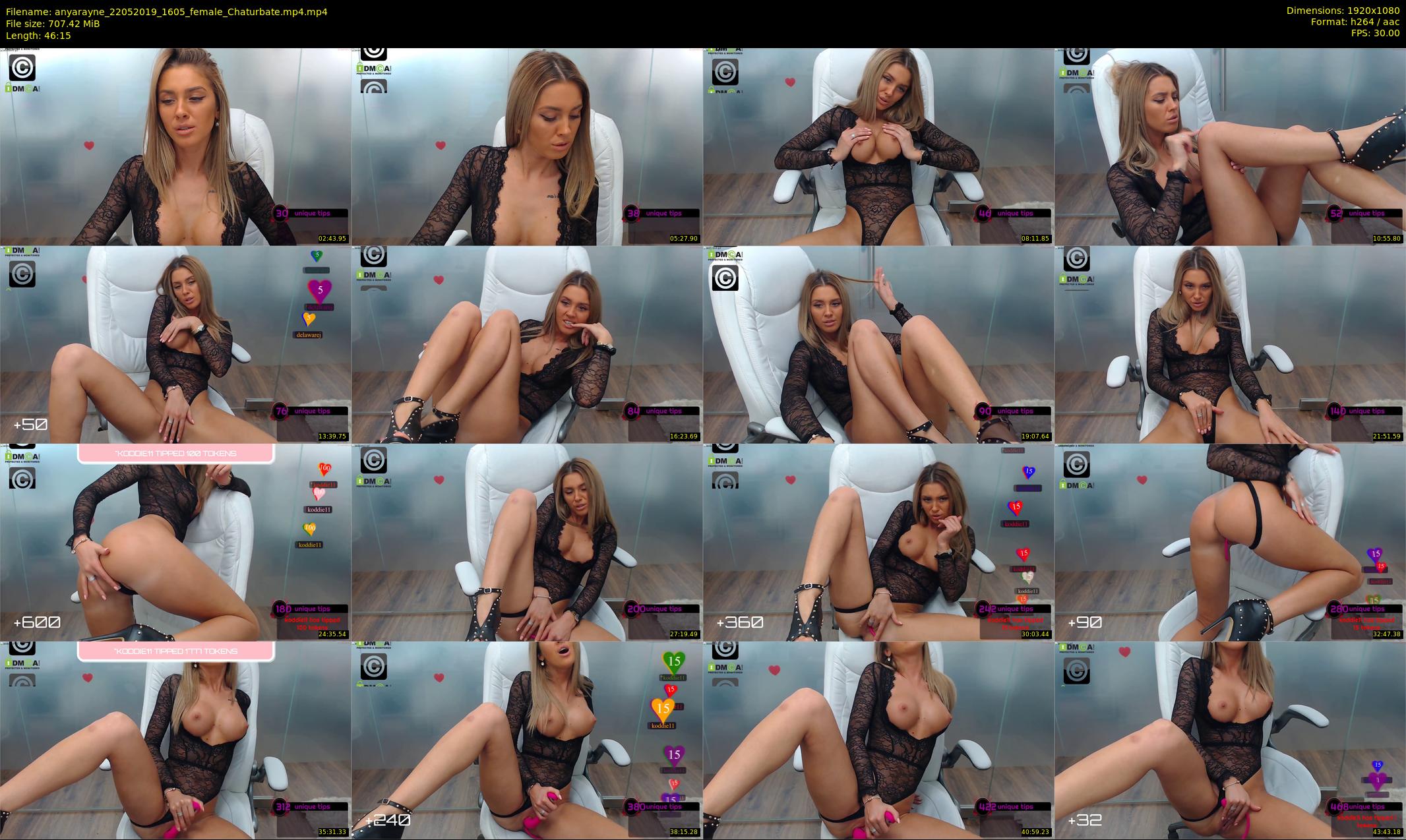 anyarayne — 47 minute Chaturbate female cam show recording, 1080p, May 22, 2019