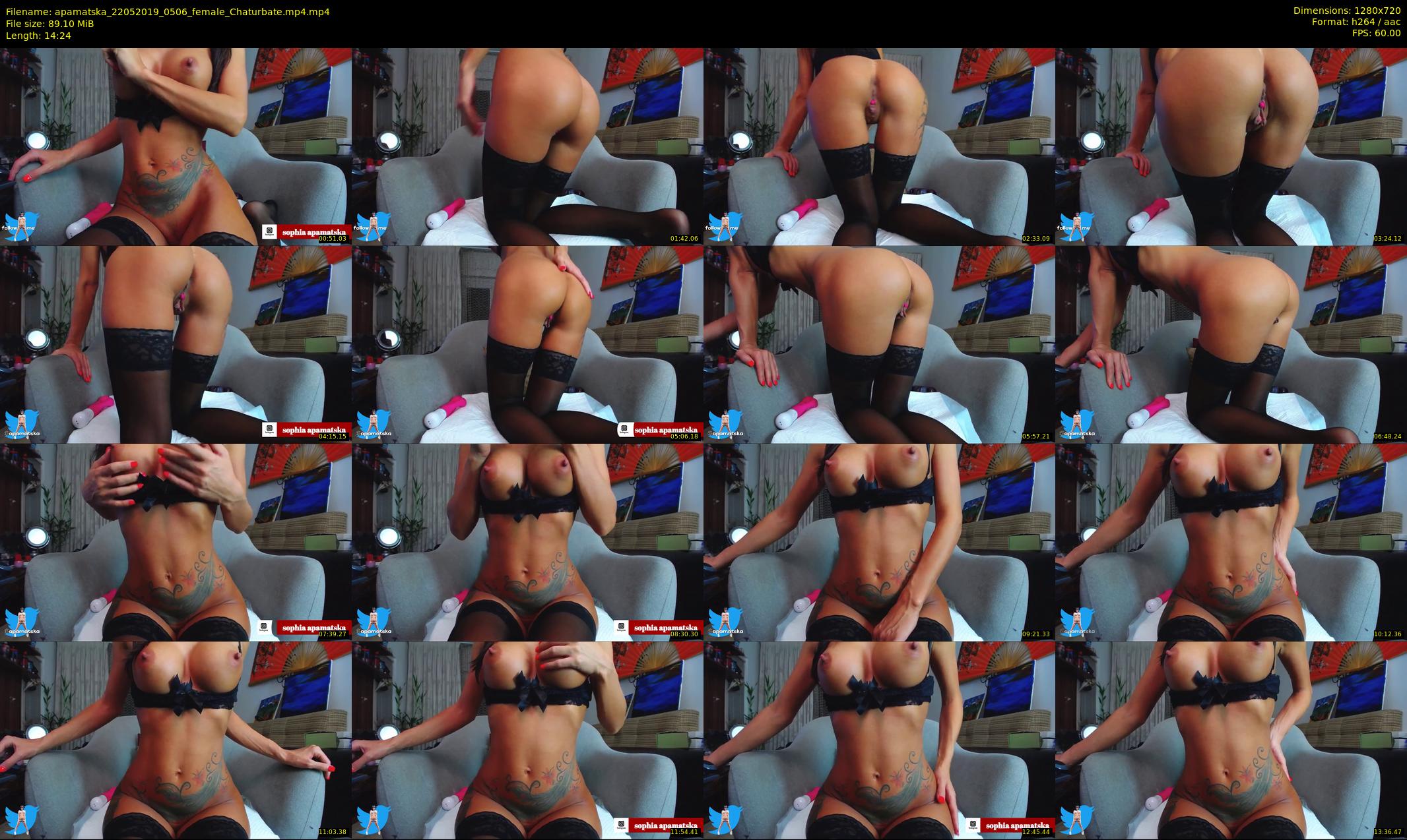 apamatska — 15 minute Chaturbate female cam show recording, 720p, May 22, 2019