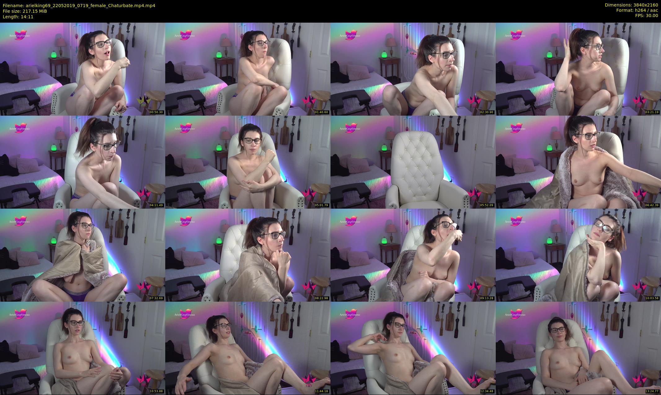 arielking69 — 15 minute Chaturbate female cam show recording, 4K, May 22, 2019
