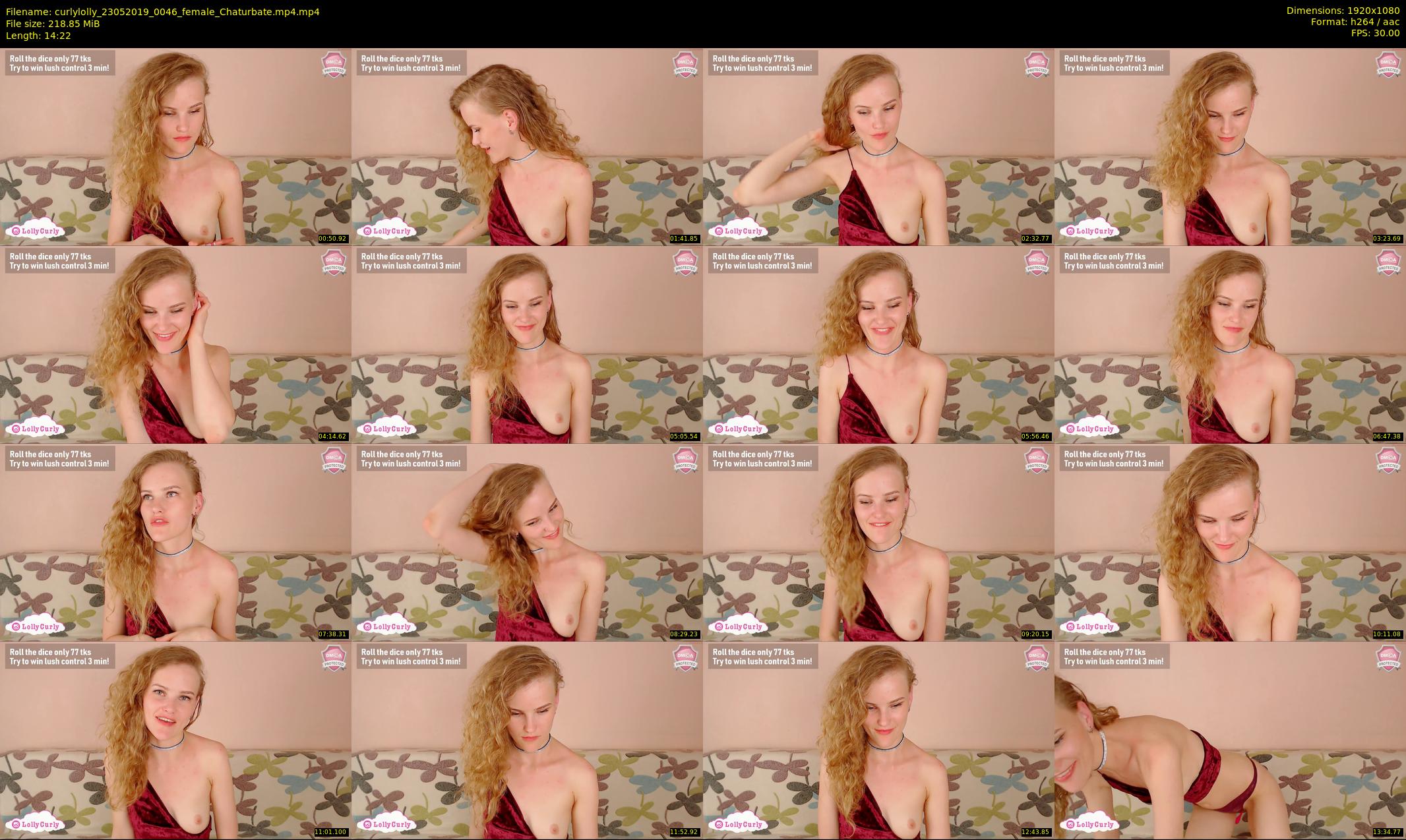 curlylolly — 15 minute Chaturbate female cam show recording, 1080p, May 23, 2019