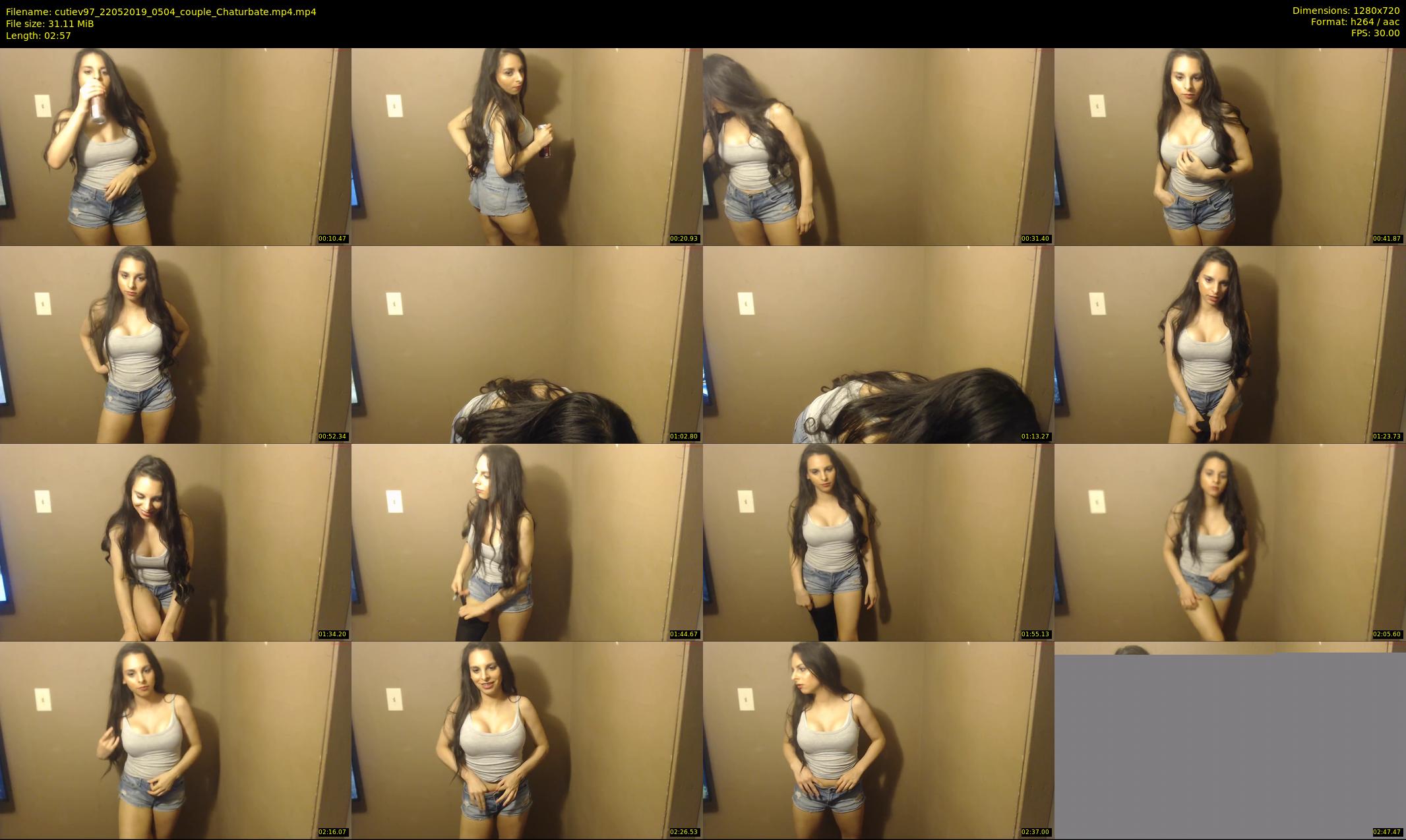 cutiev97 — 3 minute Chaturbate couple cam show recording, 720p, May 22, 2019