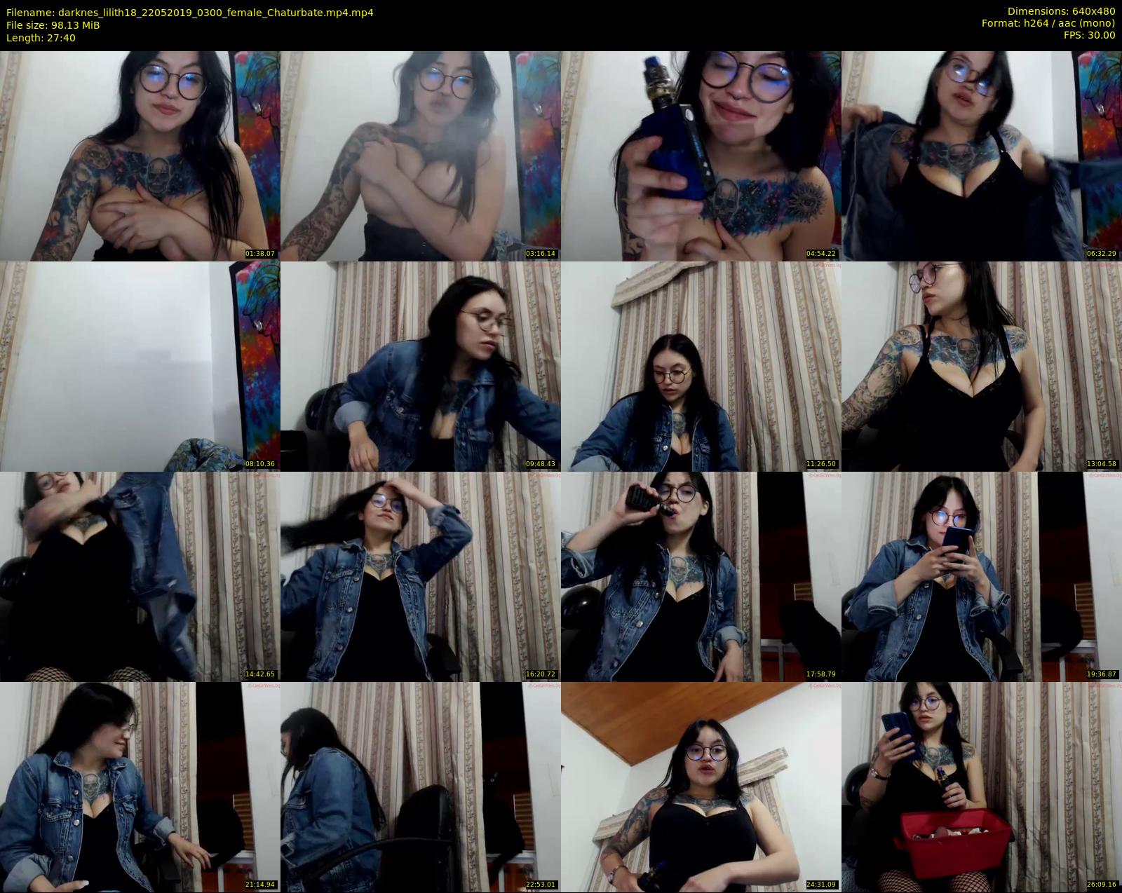 darknes_lilith18 — 28 minute Chaturbate female cam show recording, 480p, May 22, 2019