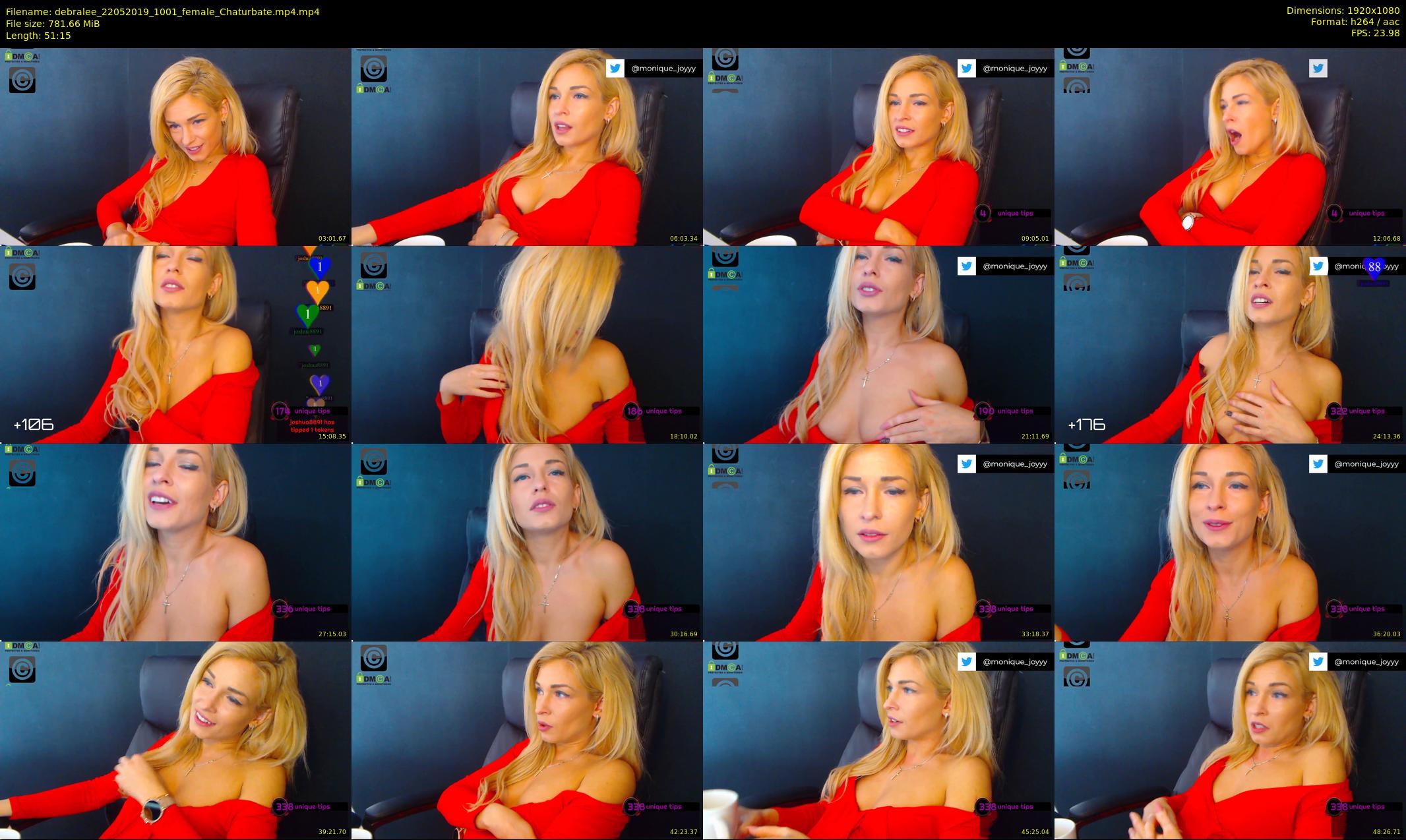 debralee — 52 minute Chaturbate female cam show recording, 1080p, May 22, 2019
