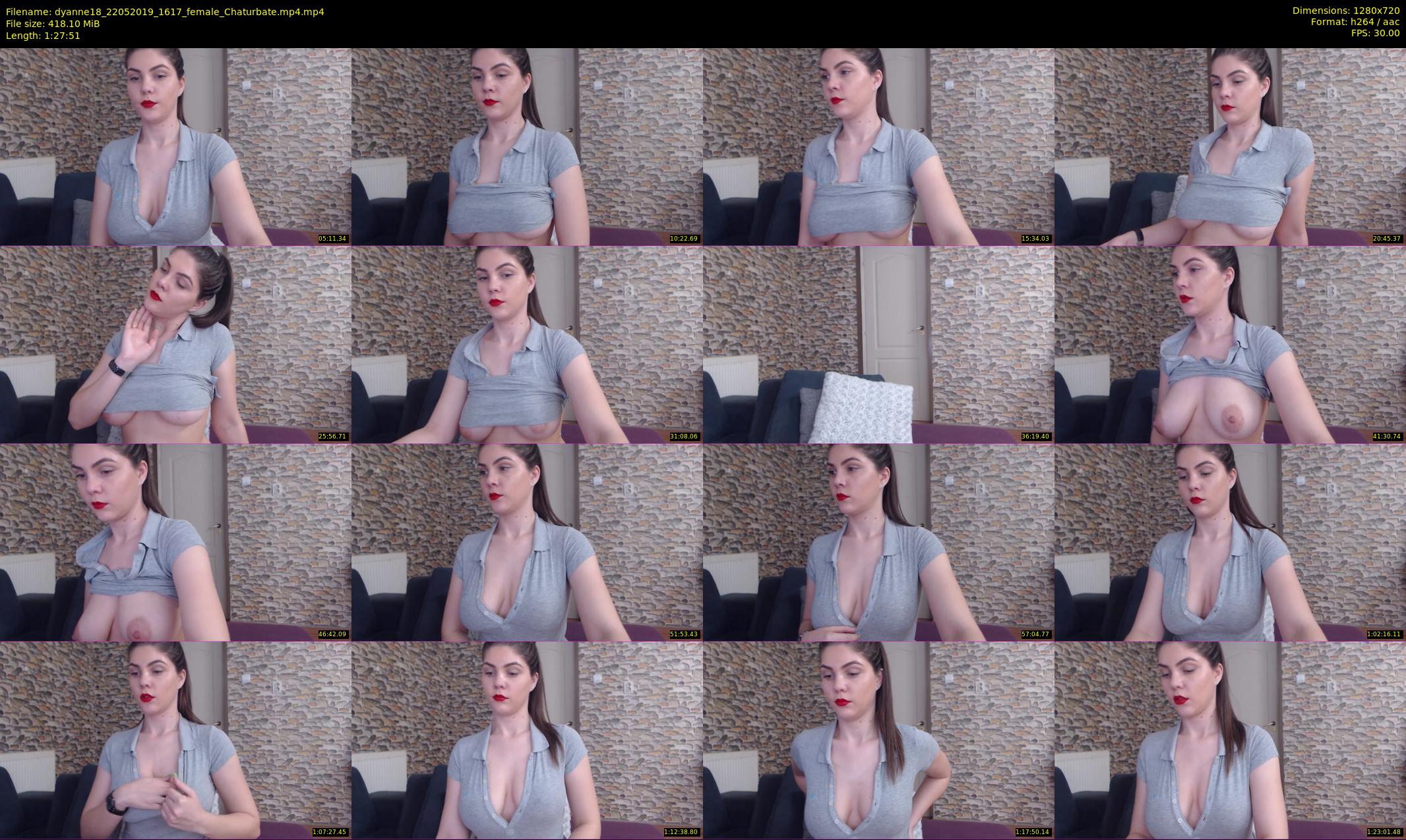 dyanne18 — 88 minute Chaturbate female cam show recording, 720p, May 22, 2019
