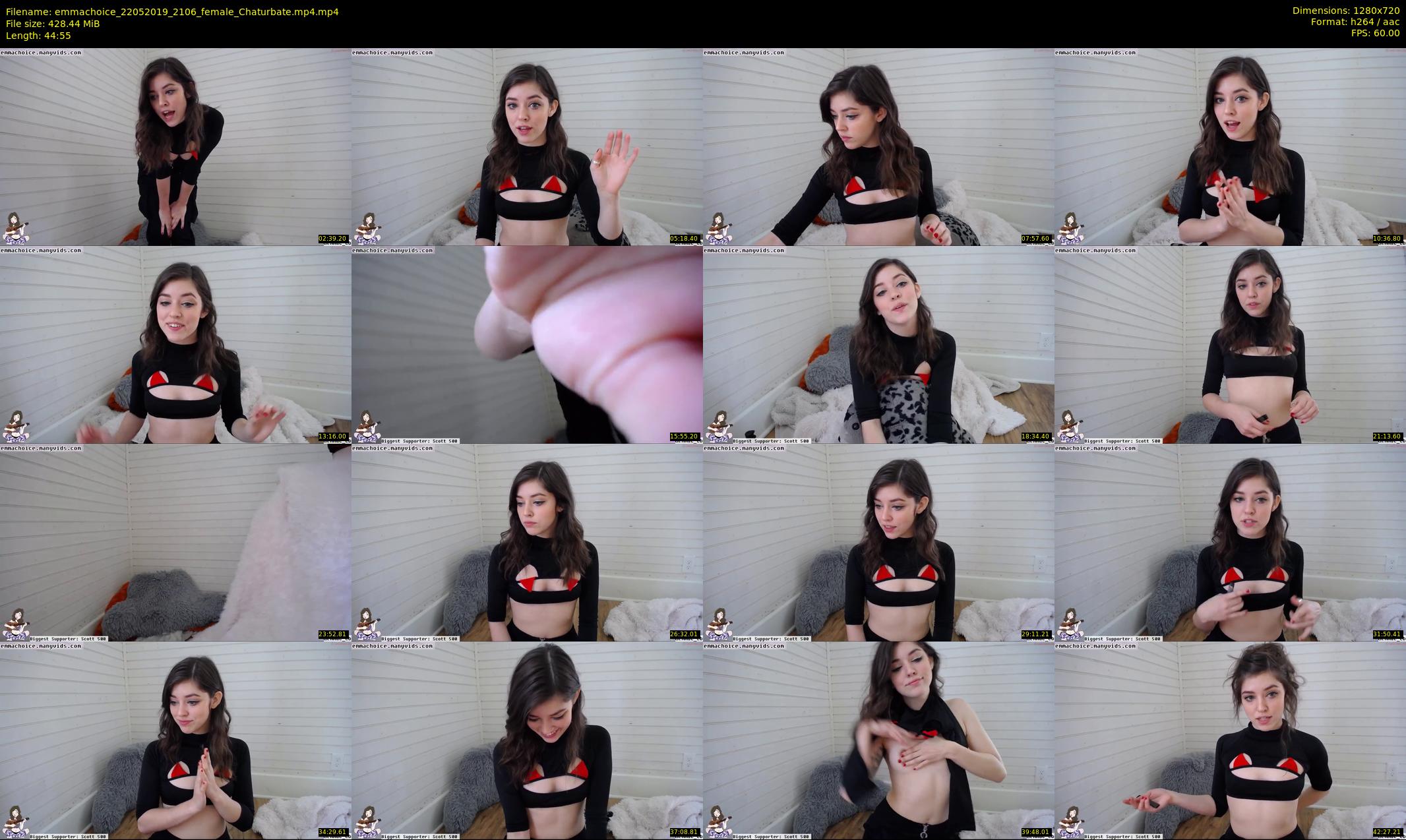 emmachoice — 45 minute Chaturbate female cam show recording, 720p, May 22, 2019