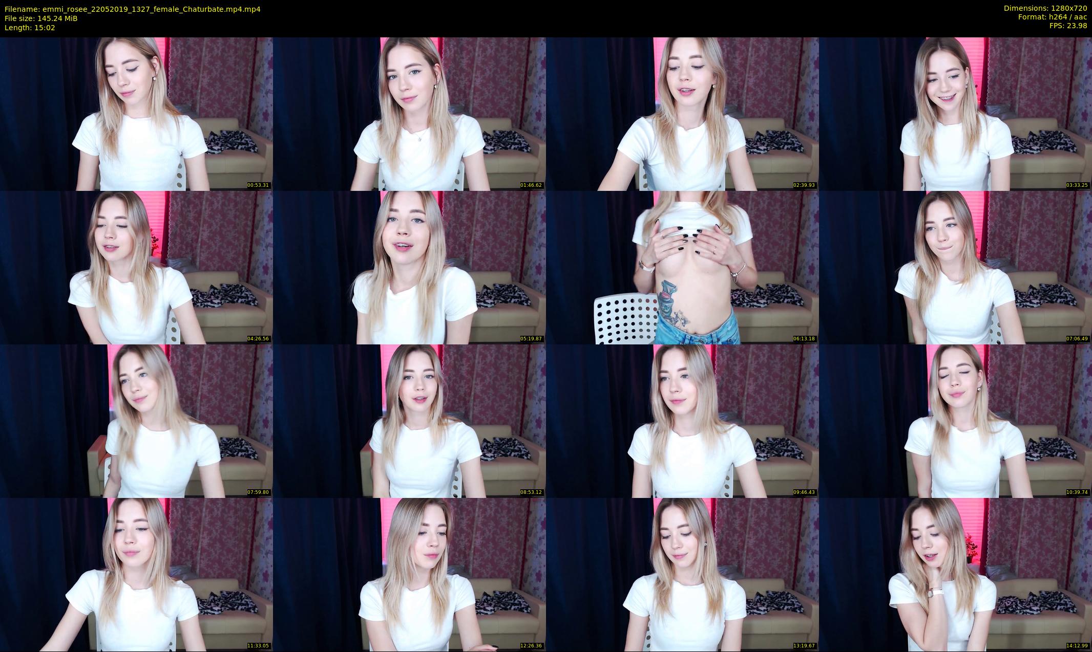 emmi_rosee — 16 minute Chaturbate female cam show recording, 720p, May 22, 2019
