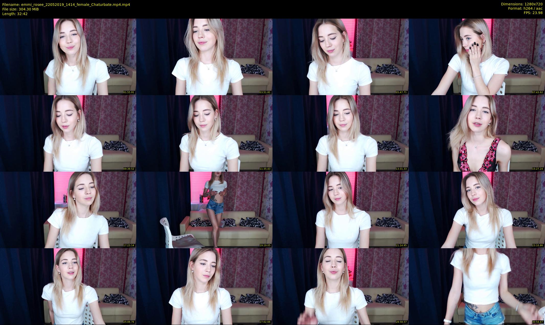 emmi_rosee — 33 minute Chaturbate female cam show recording, 720p, May 22, 2019