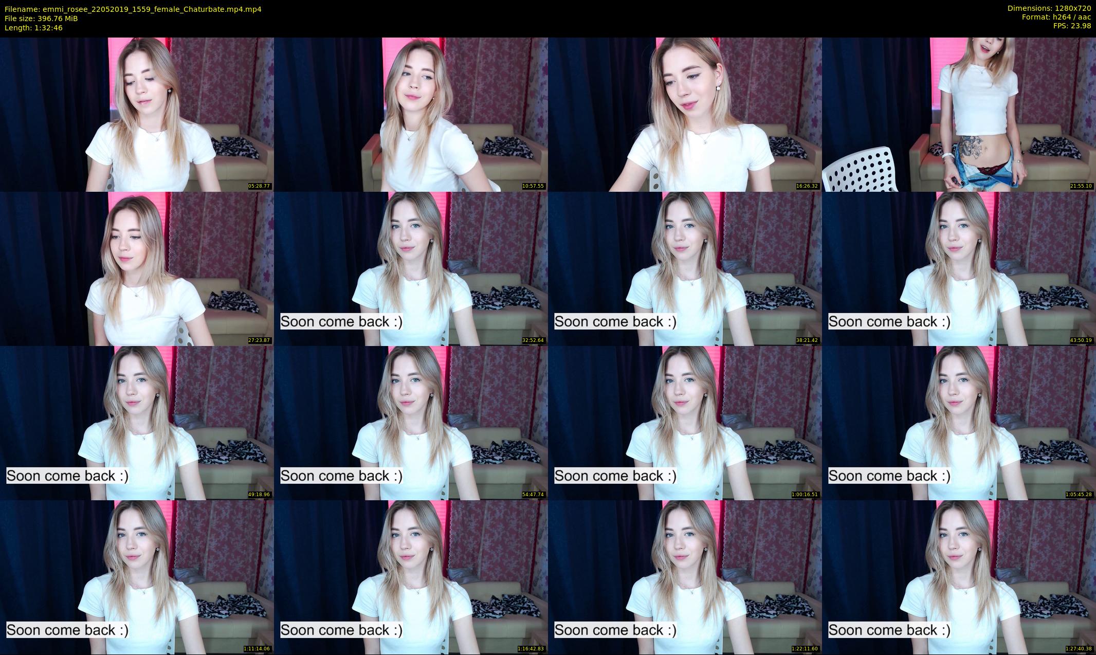 emmi_rosee — 93 minute Chaturbate female cam show recording, 720p, May 22, 2019