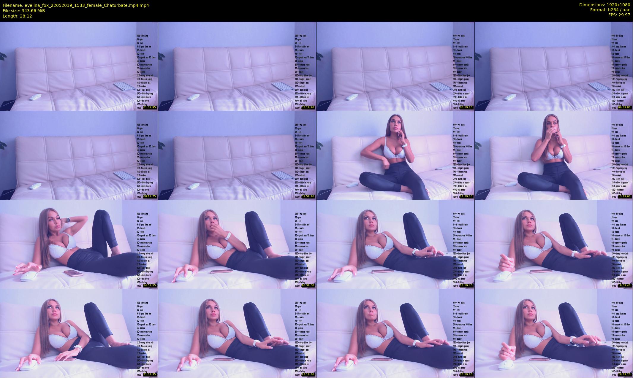evelina_fox — 29 minute Chaturbate female cam show recording, 1080p, May 22, 2019