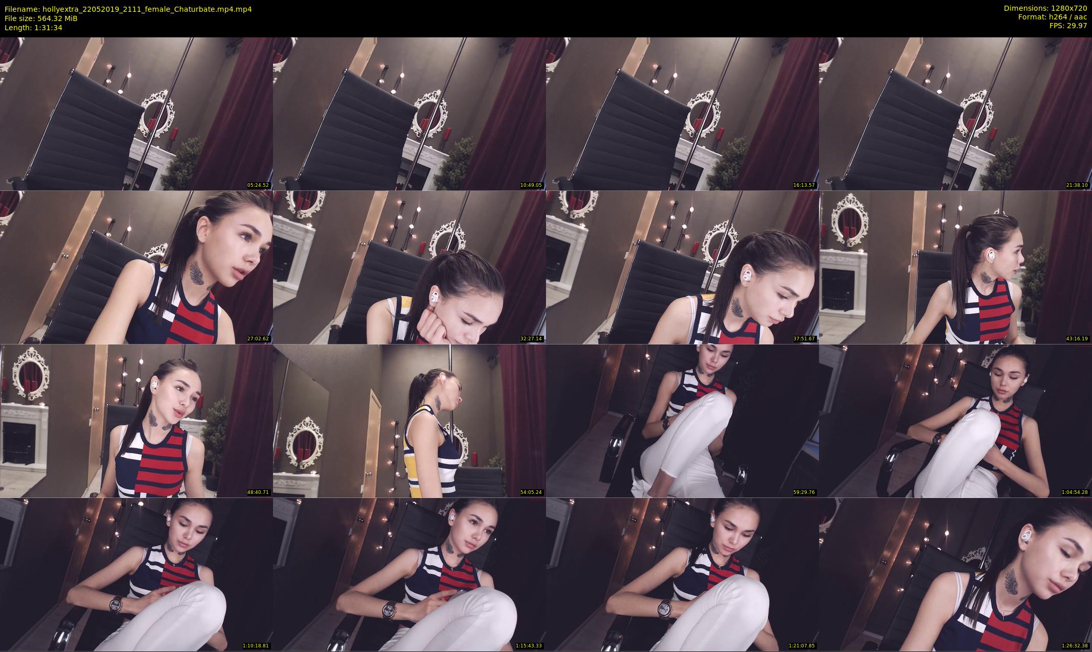 hollyextra — 92 minute Chaturbate female cam show recording, 720p, May 22, 2019