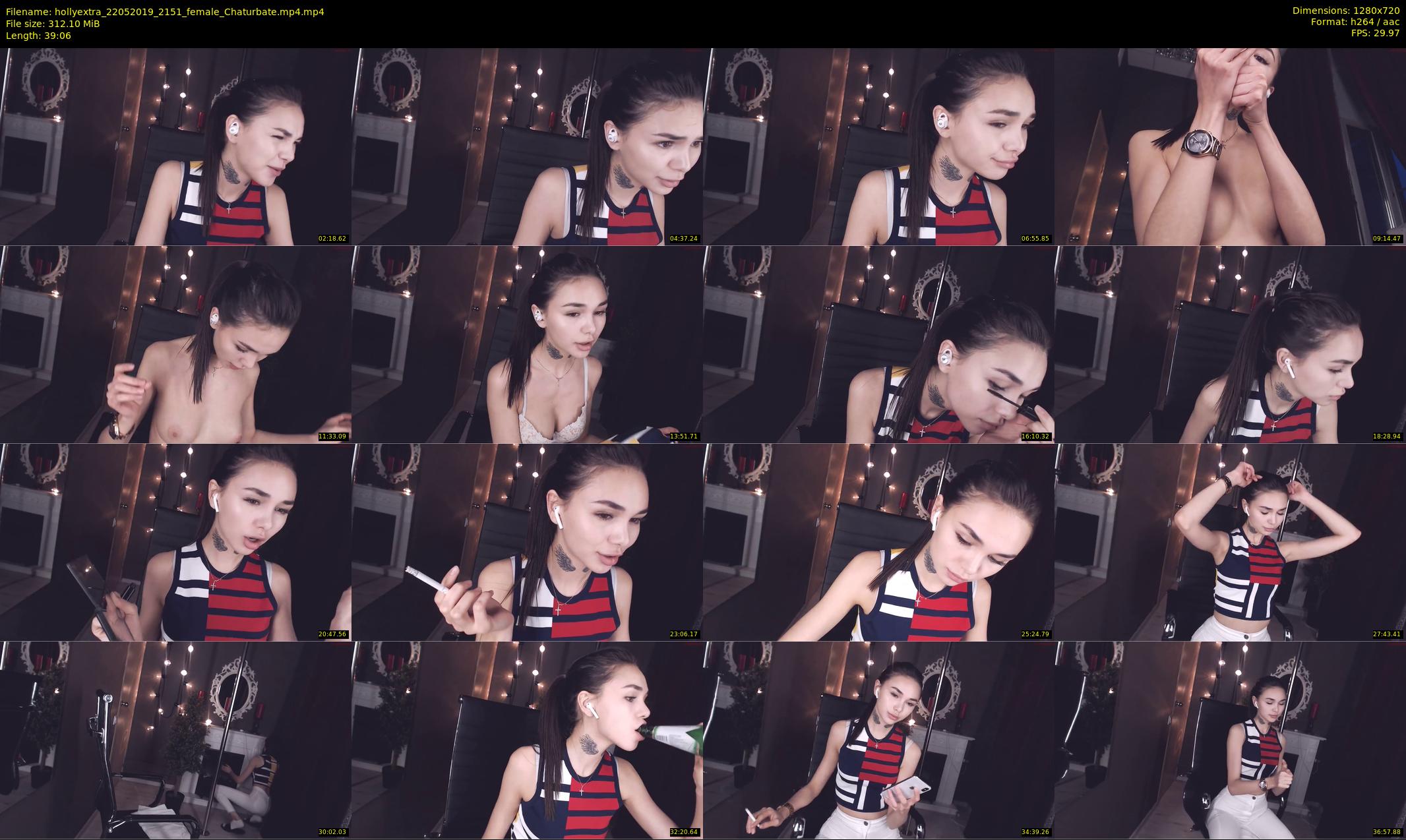 hollyextra — 40 minute Chaturbate female cam show recording, 720p, May 22, 2019