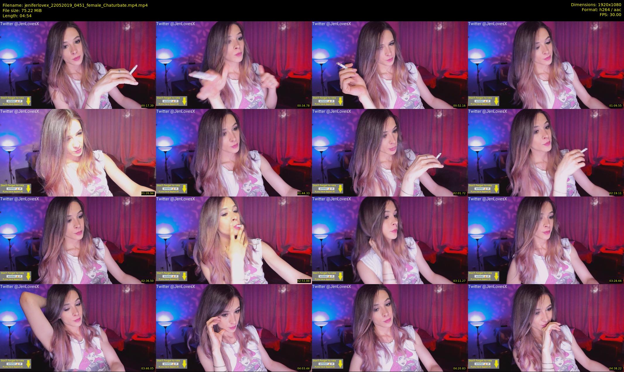 jeniferlovex — 5 minute Chaturbate female cam show recording, 1080p, May 22, 2019