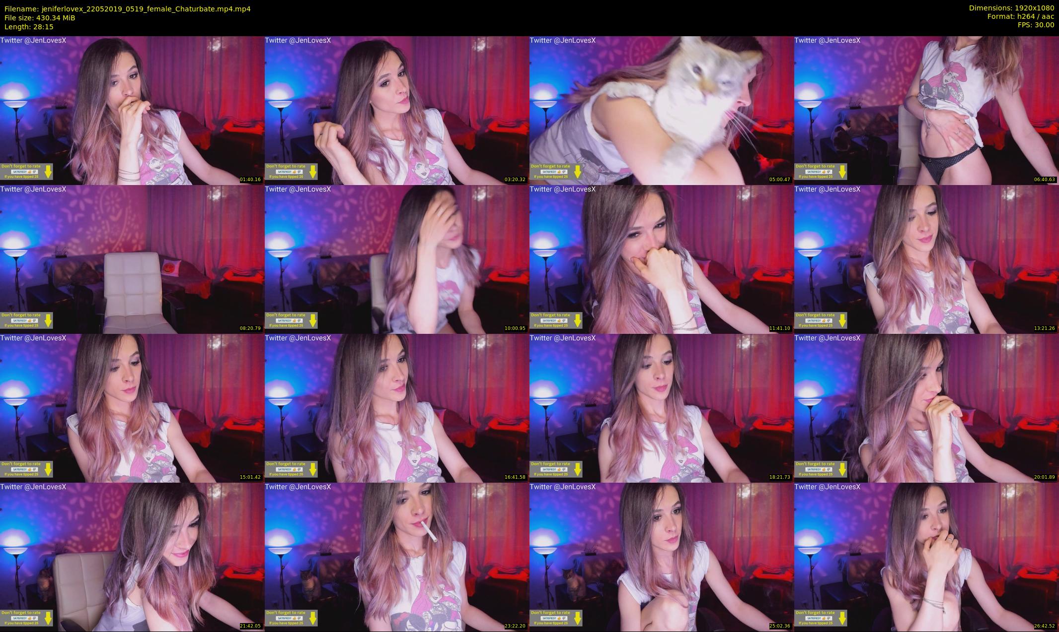 jeniferlovex — 29 minute Chaturbate female cam show recording, 1080p, May 22, 2019