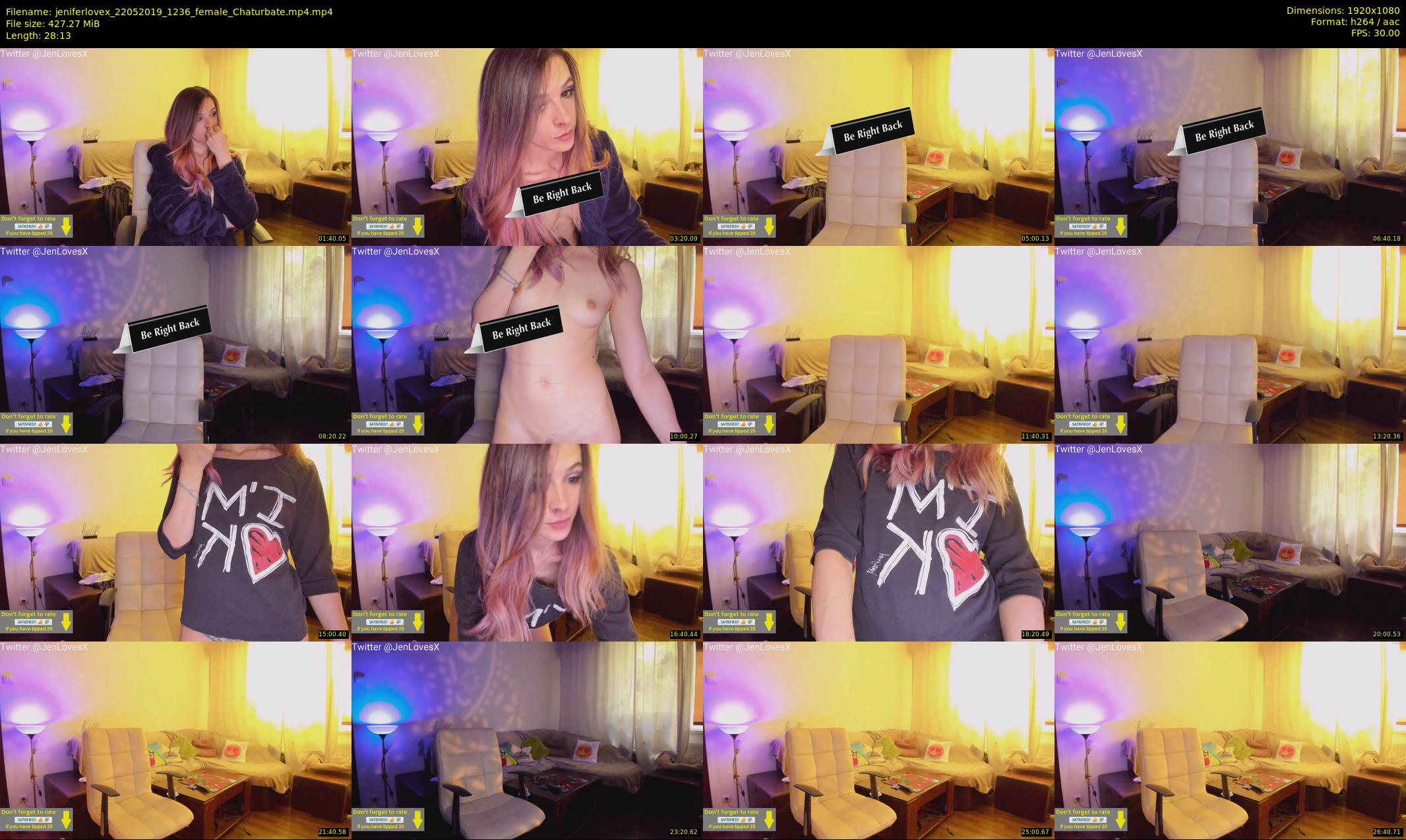 jeniferlovex — 29 minute Chaturbate female cam show recording, 1080p, May 22, 2019