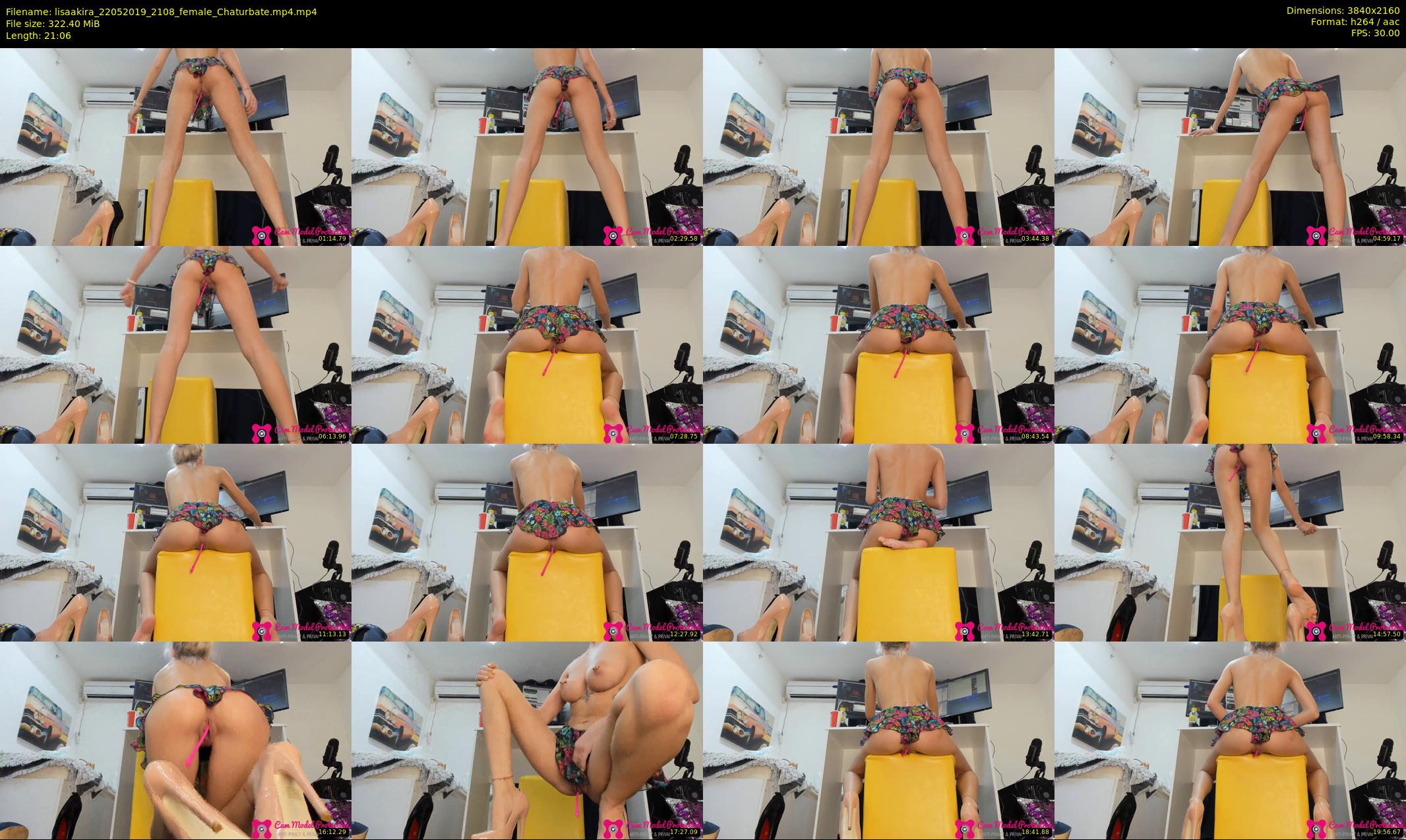 lisaakira — 22 minute Chaturbate female cam show recording, 4K, May 22, 2019