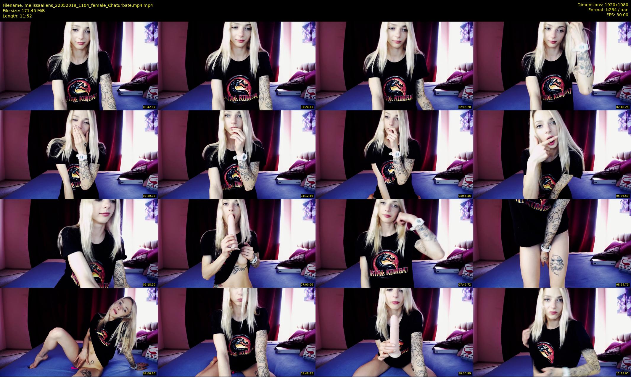 melissaallens — 12 minute Chaturbate female cam show recording, 1080p, May 22, 2019