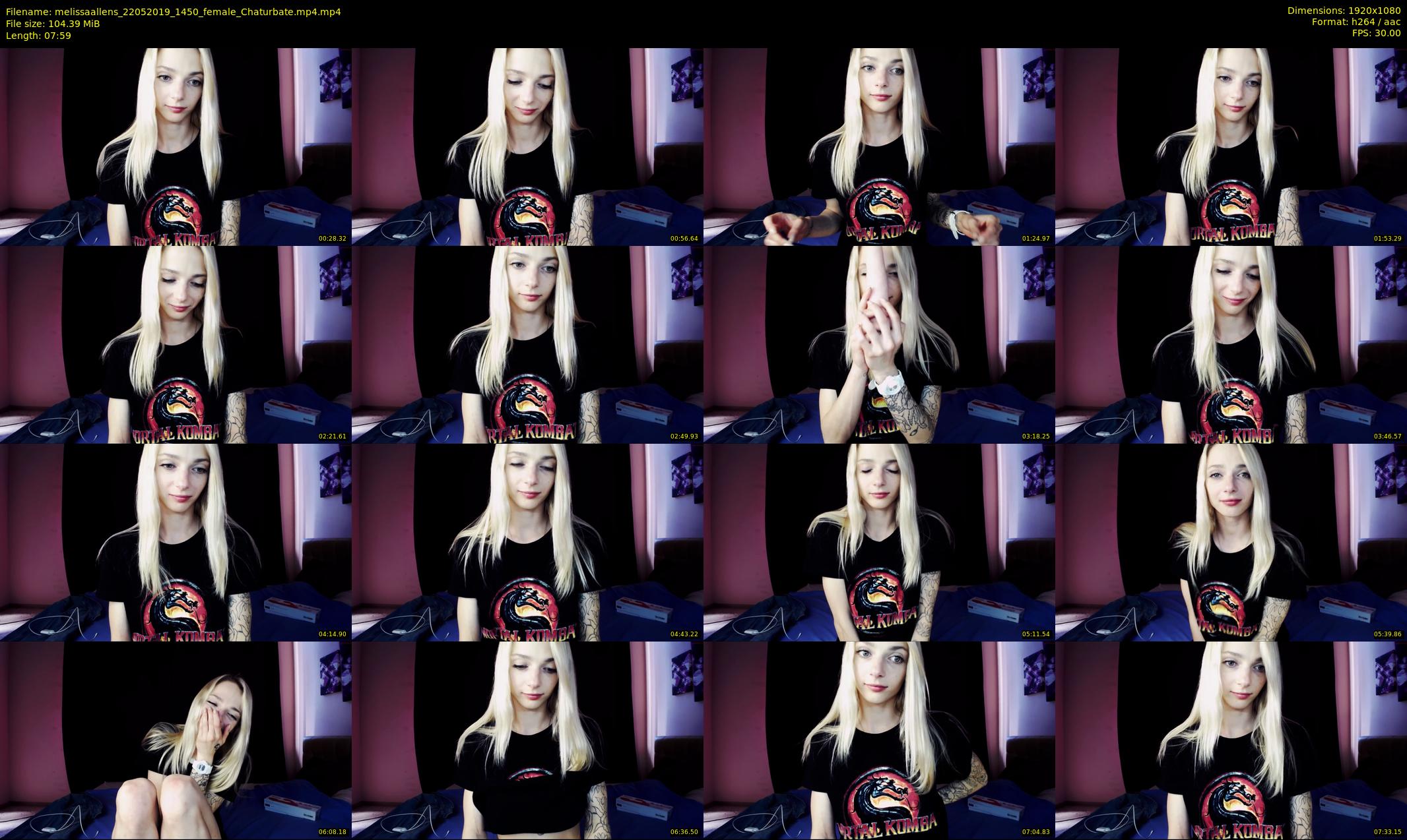 melissaallens — 8 minute Chaturbate female cam show recording, 1080p, May 22, 2019